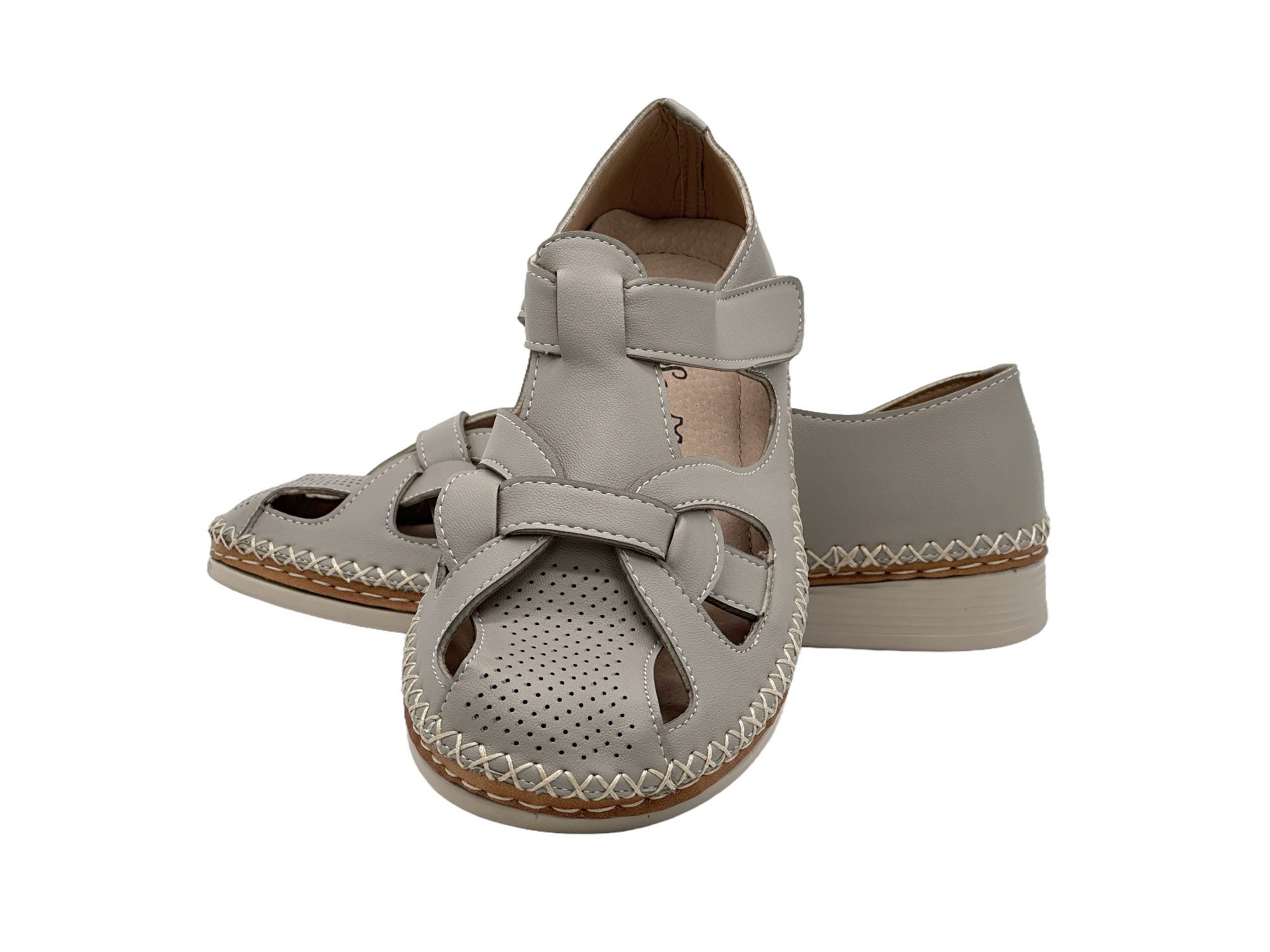 Nowaland Halboffene Damen Sandalen mit stabiler Passform und Komfortsohle Sandale Atmungsaktiv, stabiler Halt, weich und flexibel
