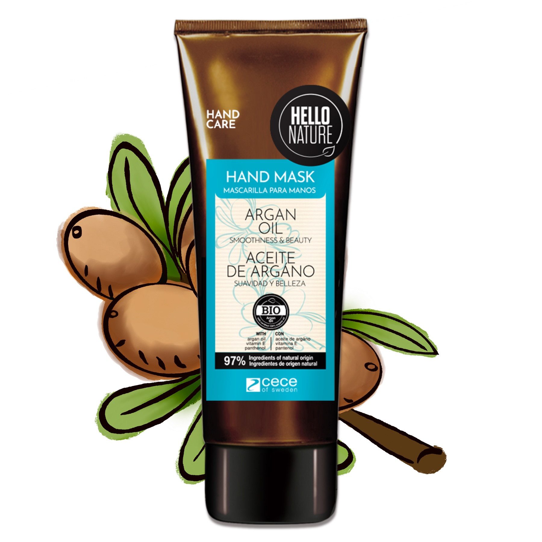 Hello Nature Handcreme Arganöl Handpflege Handmaske Intense Regeneration, 1-tlg., Handcreme, Handpflege, Hello Nature, Arganöl