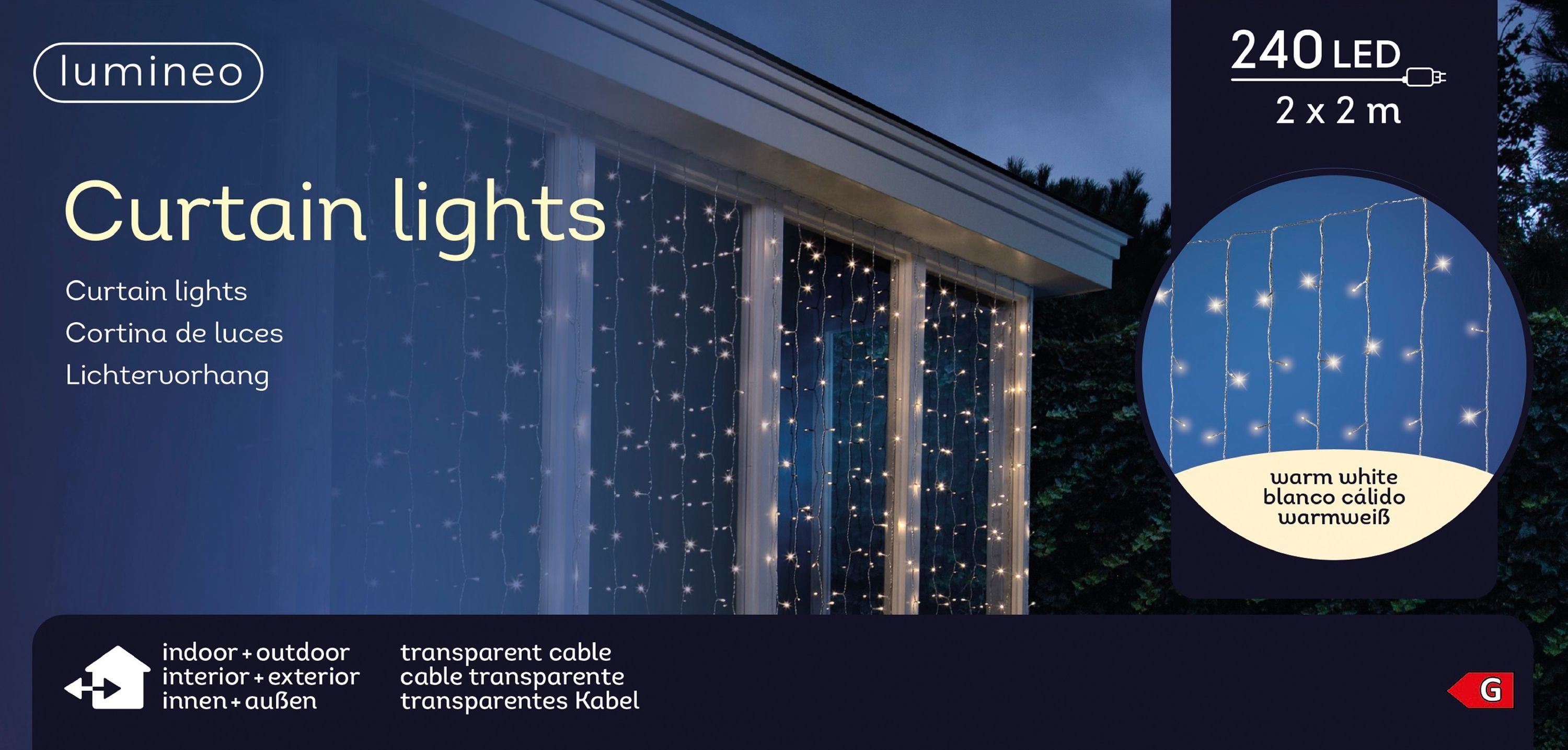 Lumineo Lichtervorhang Lumineo Lichtervorhang CURTAIN LIGHTS 240 LED 2x2 m günstig online kaufen