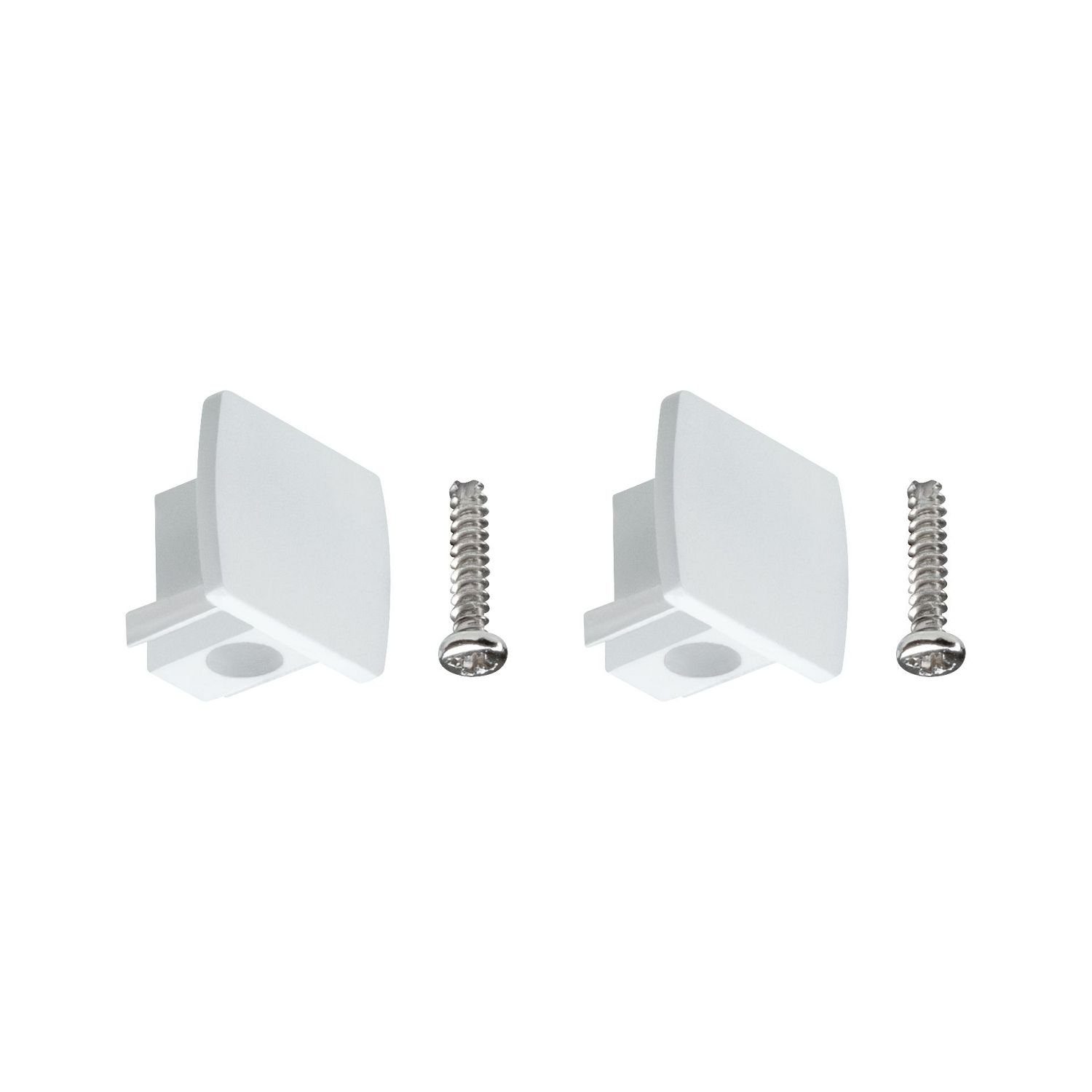 Paulmann Deckenleuchten Paulmann URail Universal Endcap 2er Pack Weiß Kunststoff, Paulmann URail Universal Endcap 2er Pack Weiß Kunststoff