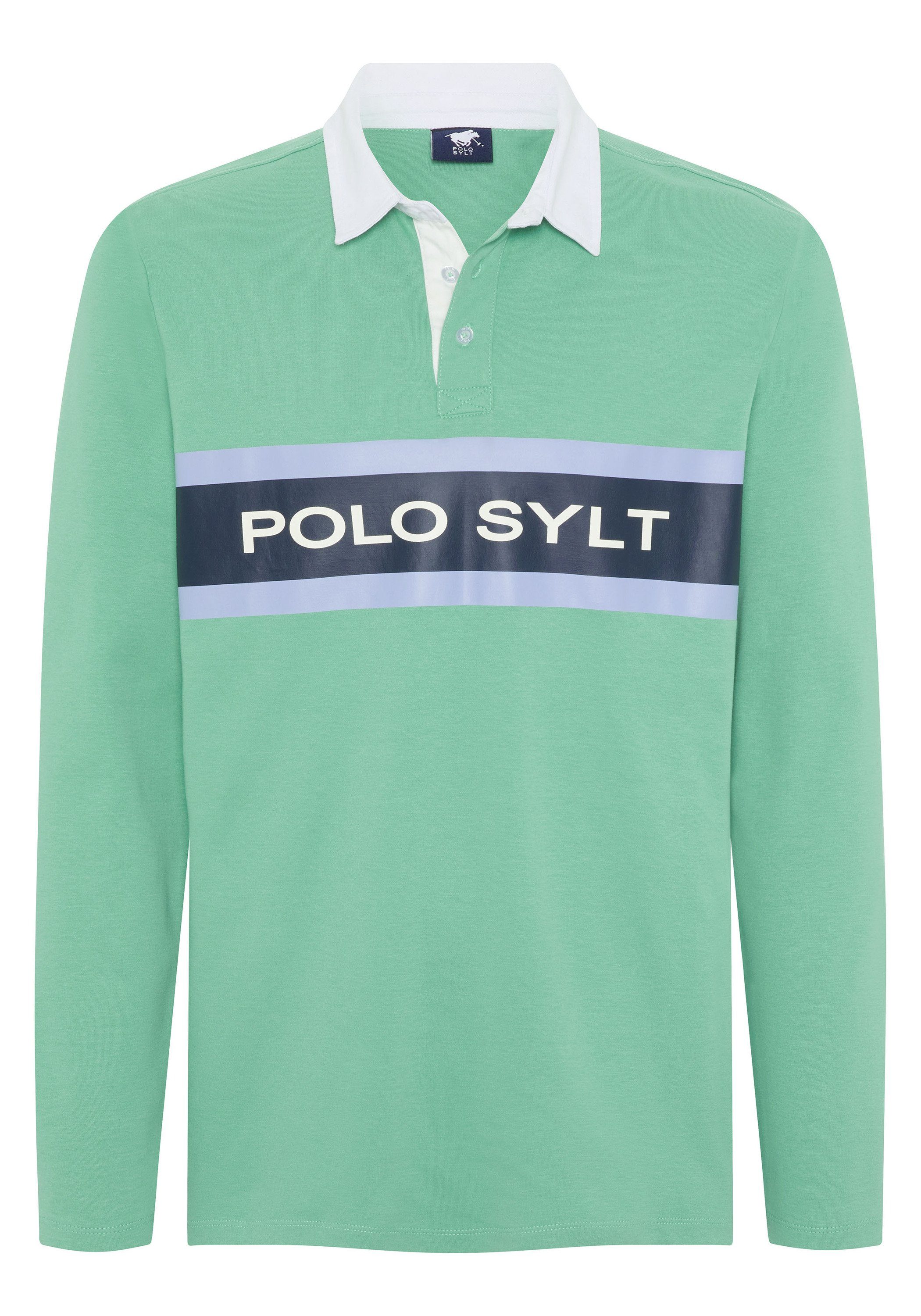 Polo Sylt Poloshirt im Label-Design 16-5721 Marine Green