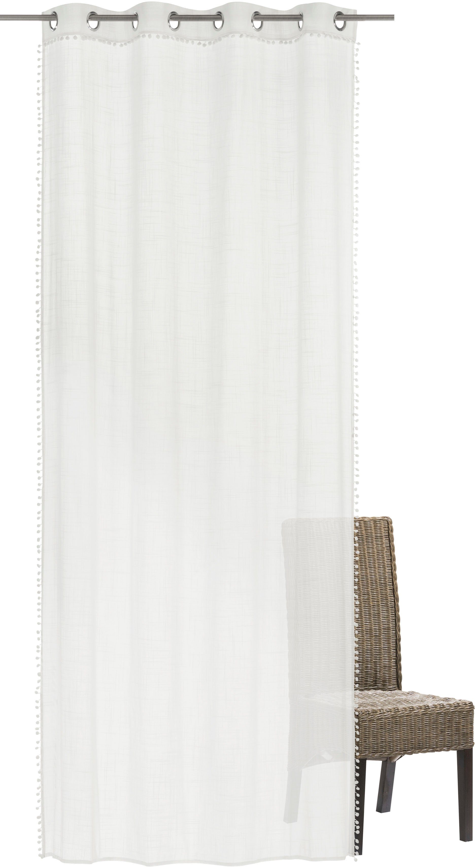 Gardine Natural Charme Home (1 offwhite, Collection, Ösen freundin 00 St), halbtransparent