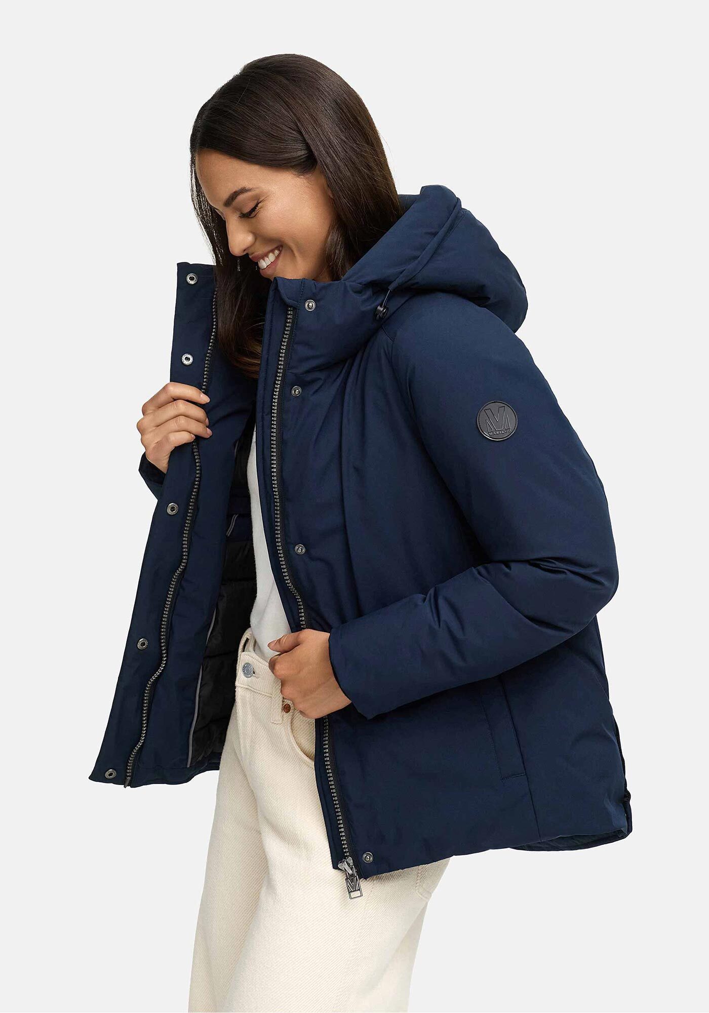 Marikoo Winterjacke Yeminaa warm für den Winter - hinten länger geschnitten