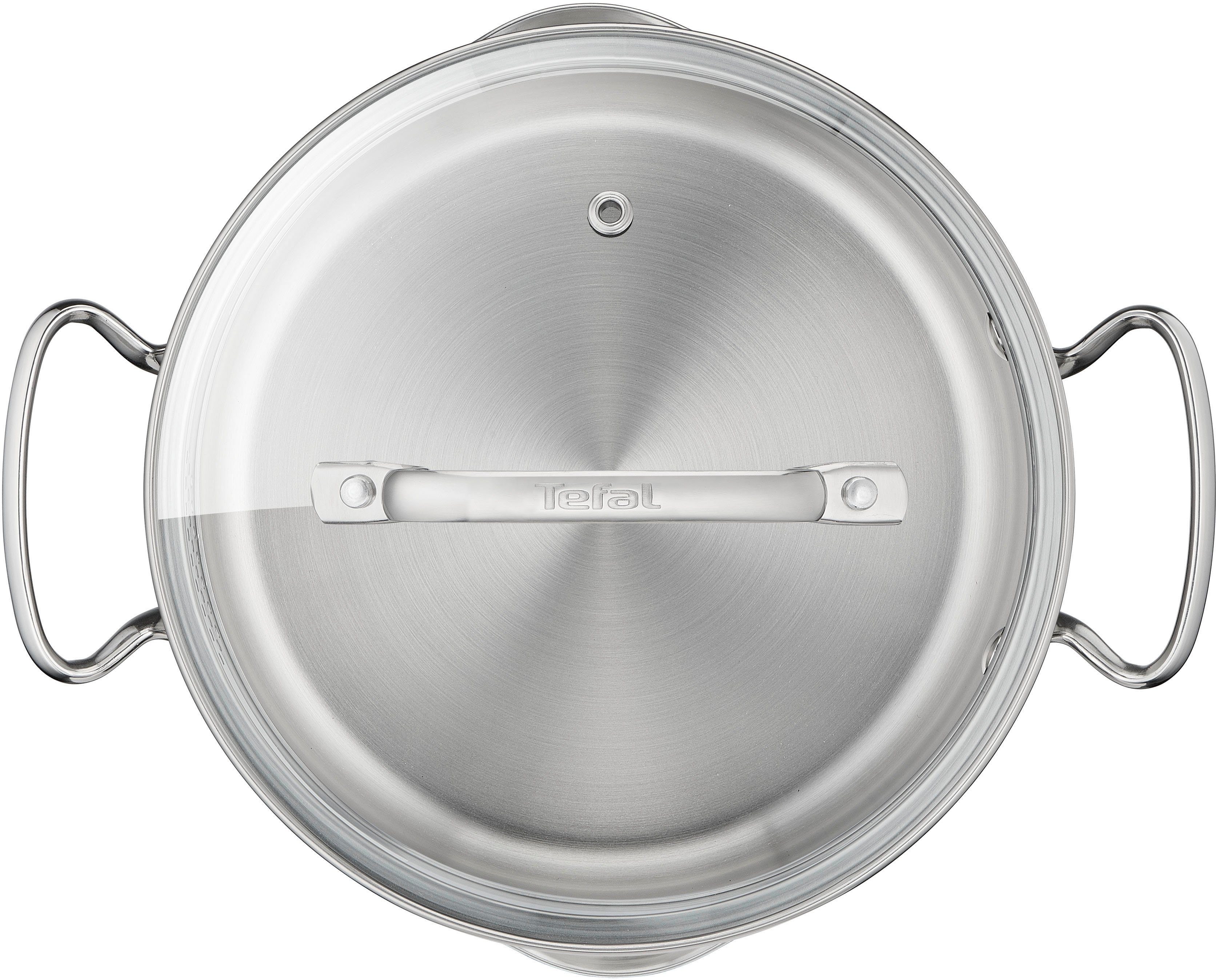 Tefal Topf-Set G719S7_K2323S74 Duetto+ Ice Force, Edelstahl (Set, 10-tlg., Kasserolle 16 cm, Töpfe mit Deckel 16/20/24 cm), rostfreier Edelstahl, Deckel m. Abgi – Bild 4 von 5
