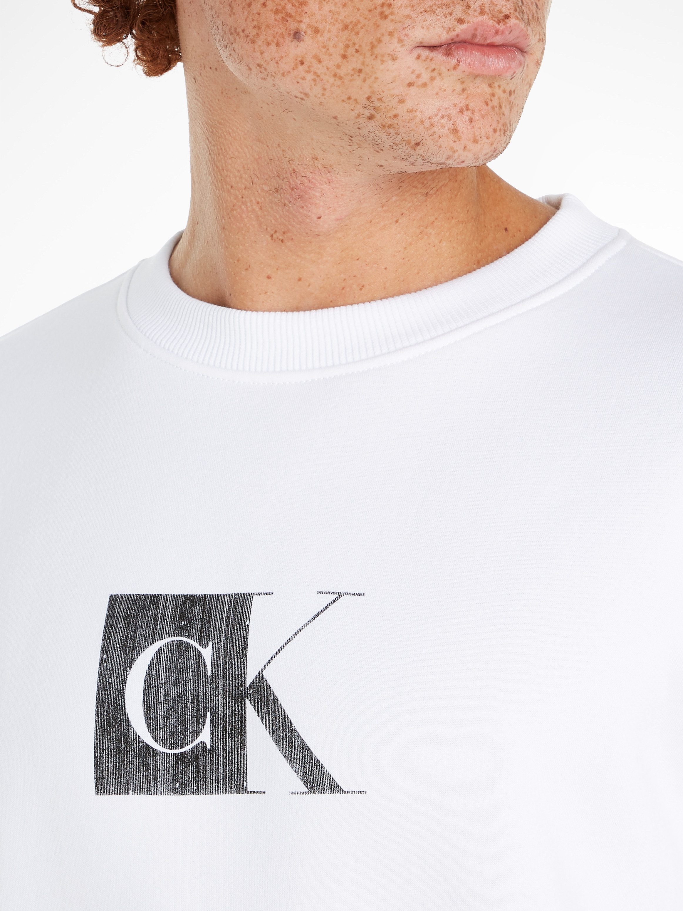 Calvin Klein Jeans Sweatshirt OUTLINE MONOLOGO CREW NECK mit Markenlabel