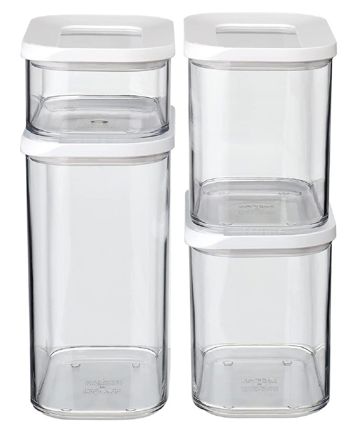 Mepal Vorratsdose Vorratsdosen Set Modula 4-teilig mit 2 x 1000 ml, 1 x 1500 ml, Styrol-Acrylnitril (SAN), Polyethylen (PE), Ideal für trockene Lebensmittel, Frischhaltedosen, Ordnungsboxen