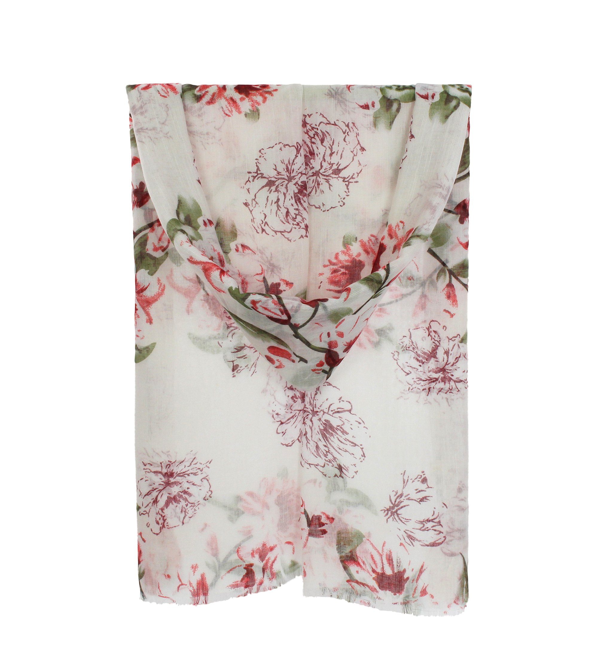 ZEBRO Modeschal Sommerschal mit großen Blüten günstig online kaufen
