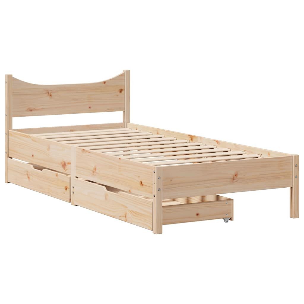 vidaXL Bett Massivholzbett mit Schubladen 75x190 günstig online kaufen
