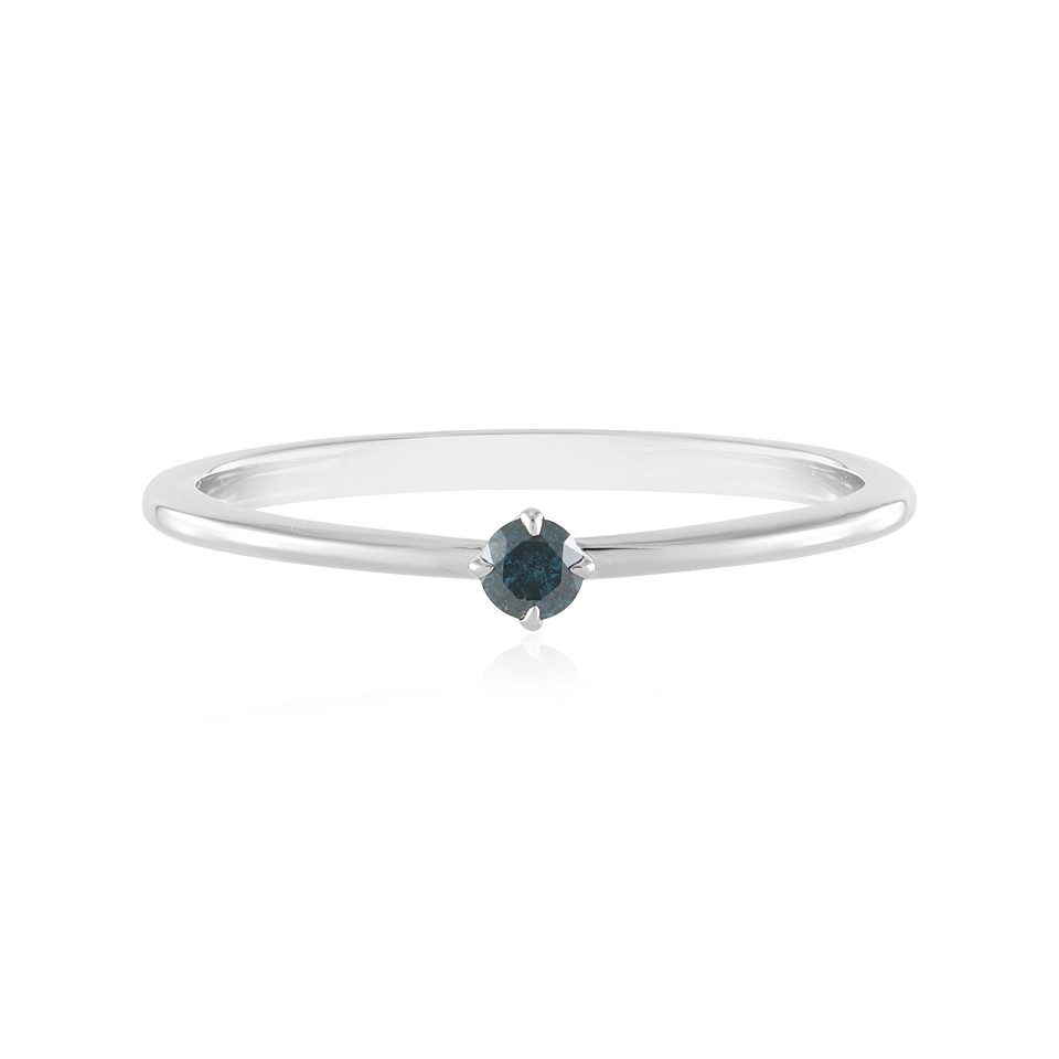 Cavill Diamantring Blauer Diamant plattierter Silberring (1-tlg)