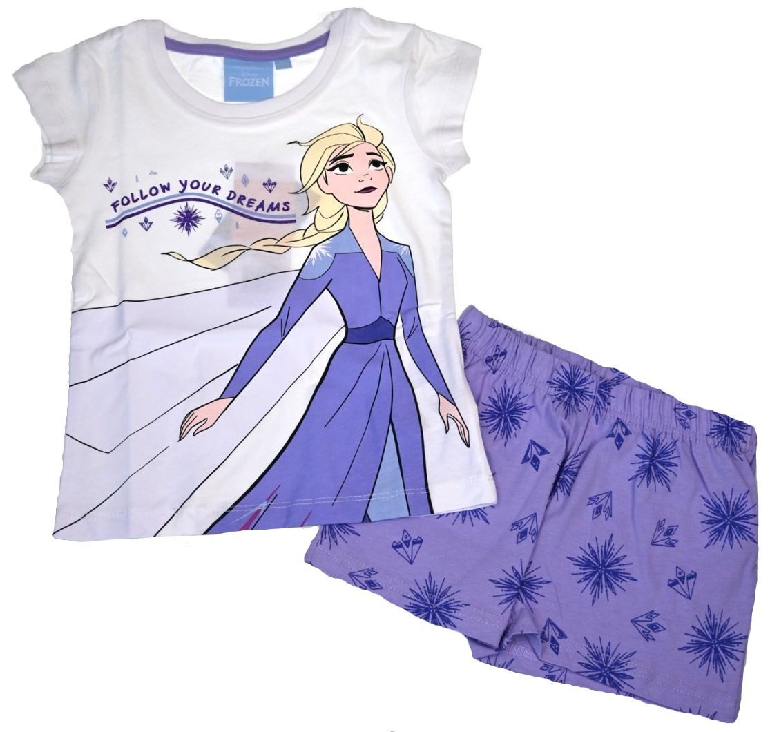 Disney Frozen Shorty Frozen Die Eiskönigin kurzer Pyjama Schlafanzug Mädchen 4-10Jahre