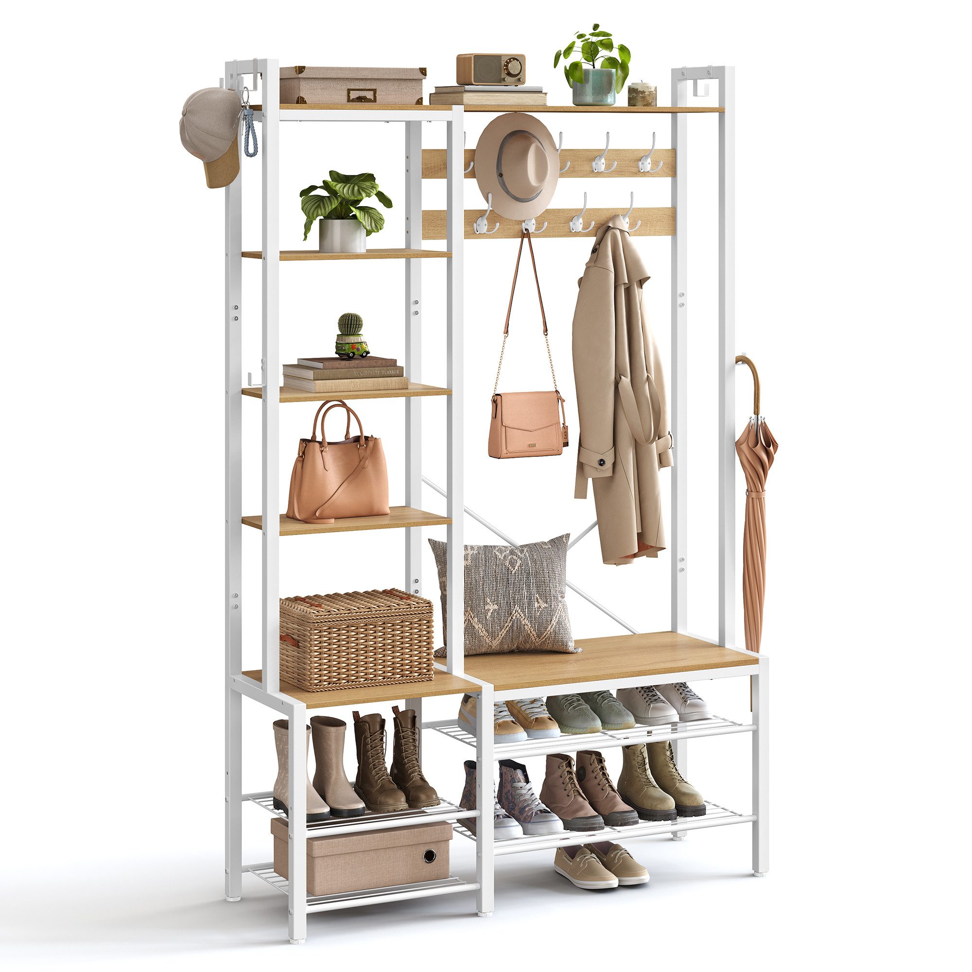 VASAGLE Garderobenständer Garderobe, Garderobenständer 190 cm günstig online kaufen
