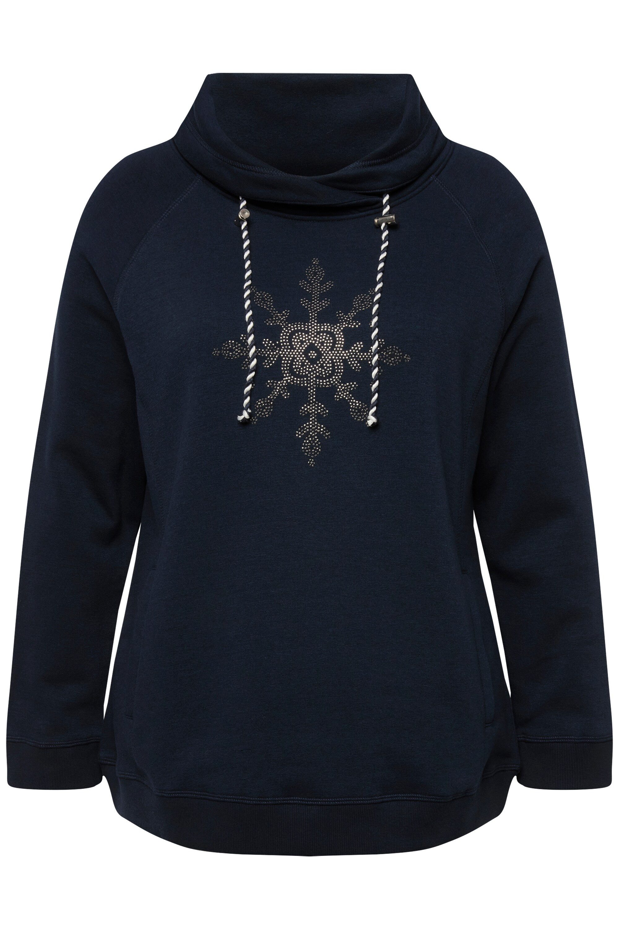 Ulla Popken Sweatshirt Sweatshirt Eisstern Stehkragen günstig online kaufen