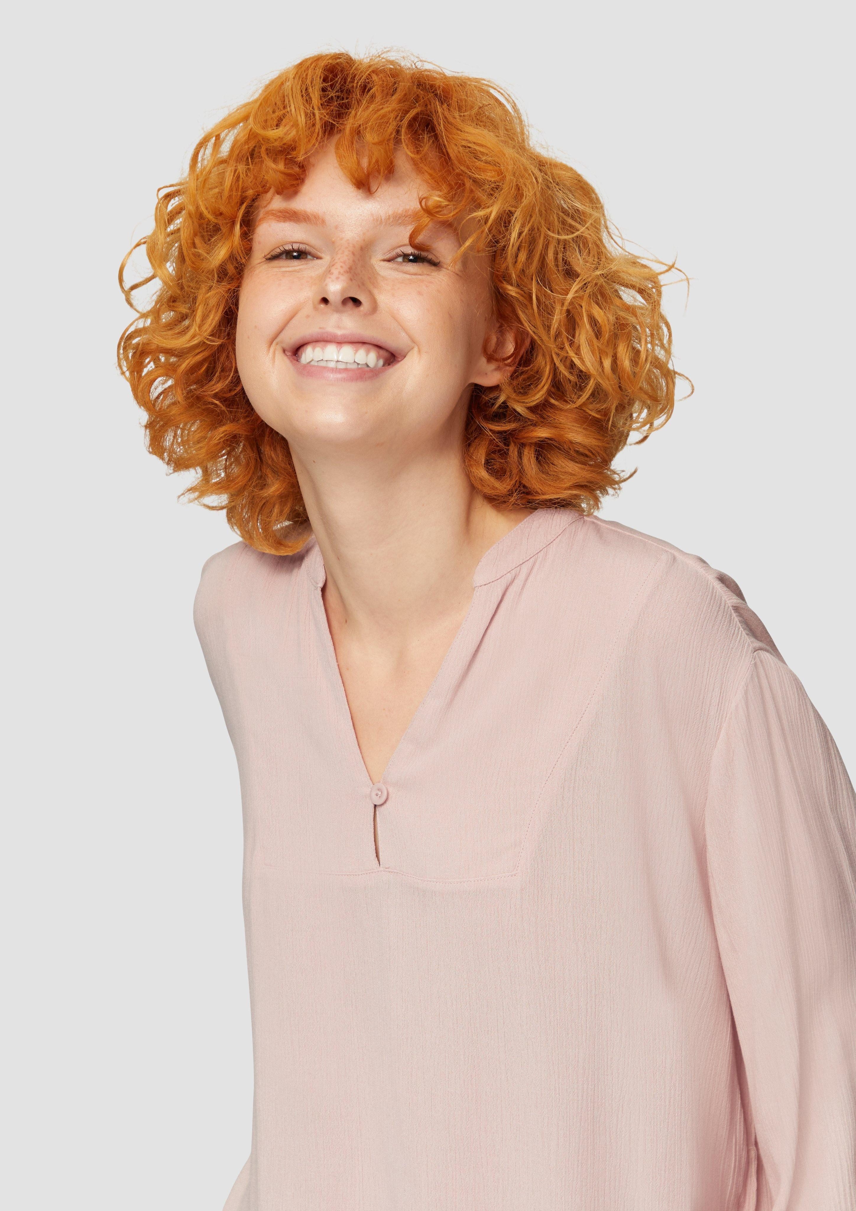 QS Langarmbluse Viskose-Crêpe-Bluse mit 3/4 Arm günstig online kaufen
