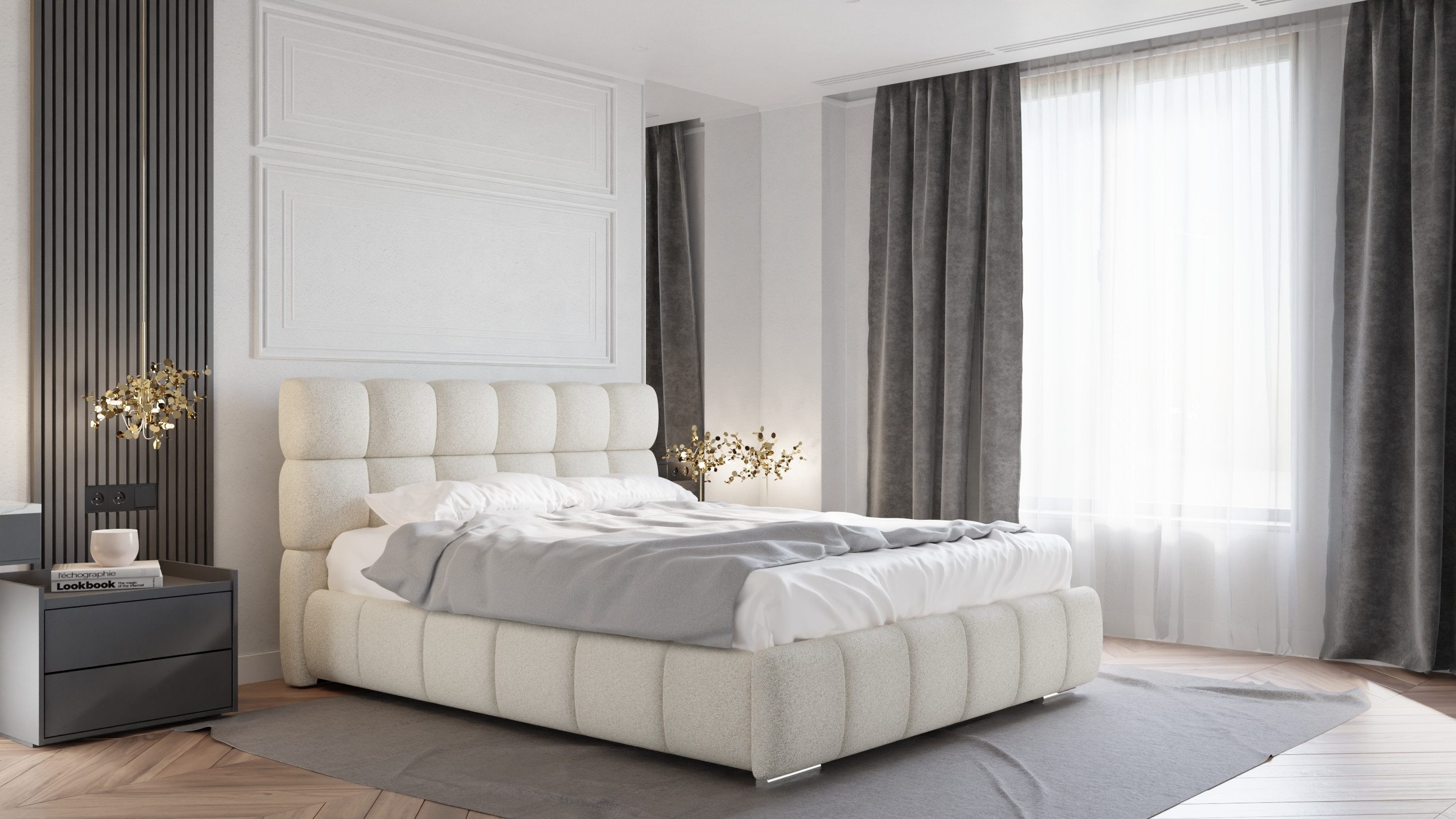 PANDA MÖBEL GmbH Polsterbett BLISS Luxus-Bett günstig online kaufen