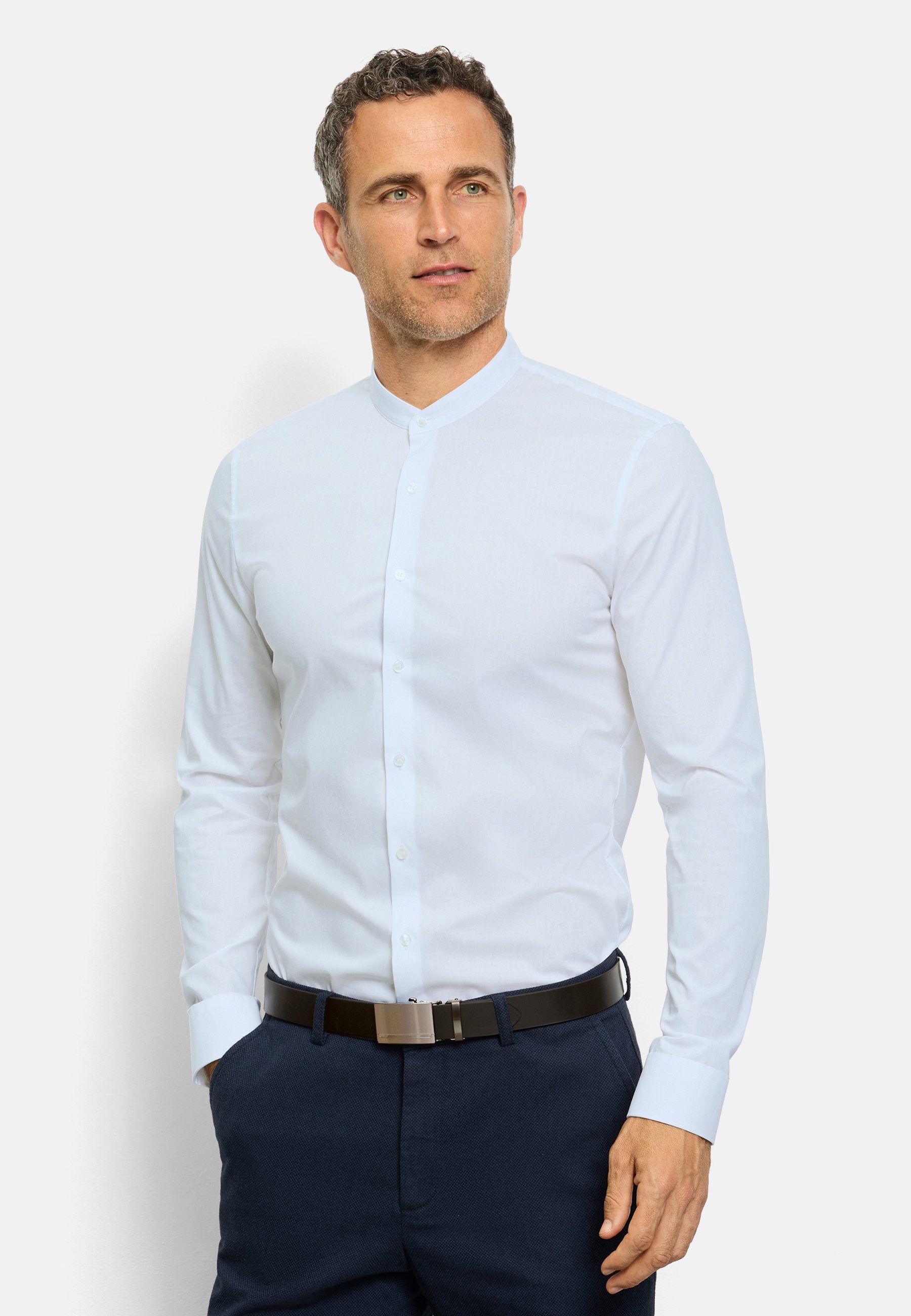 Businesshemd OLYMP No. Six, super slim, Businesshemd, Stehkragen
