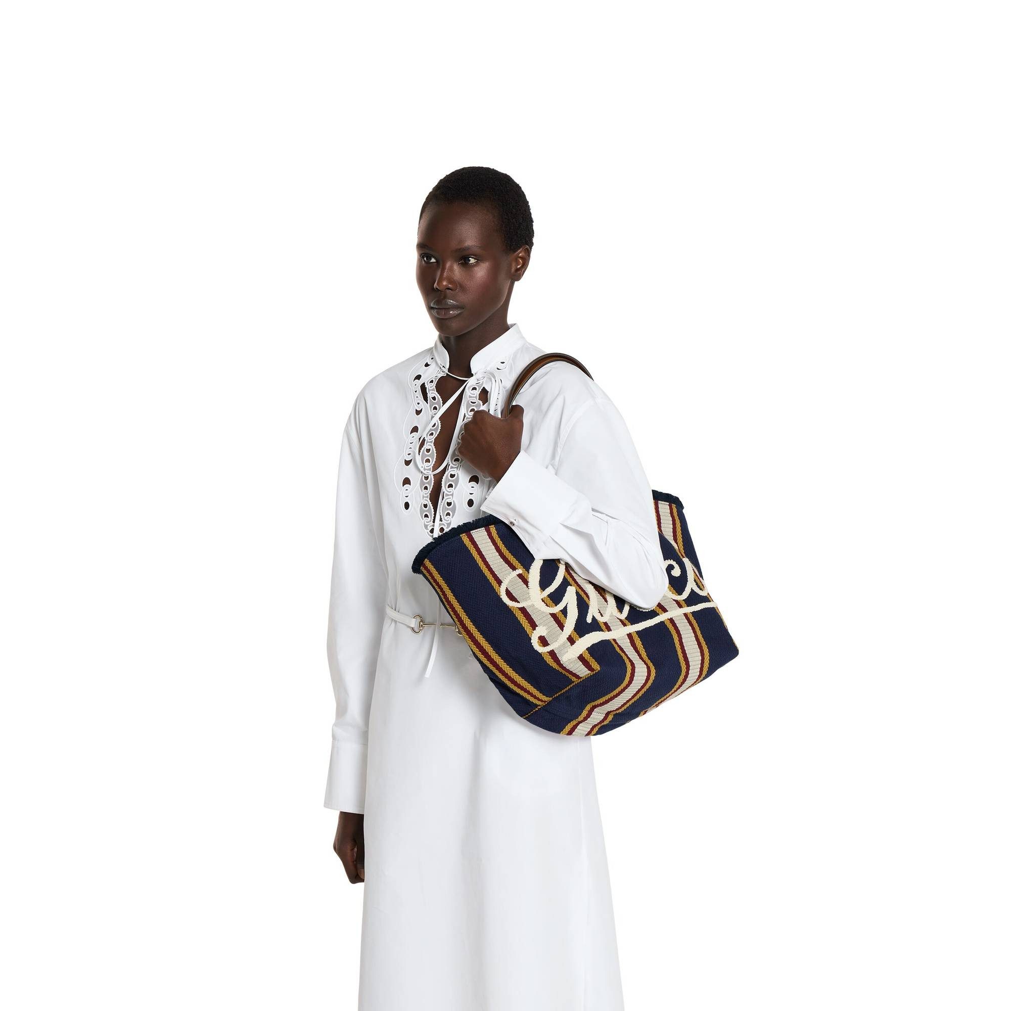 GUCCI Handtasche Embroidered Medium Canvas Tote Bag