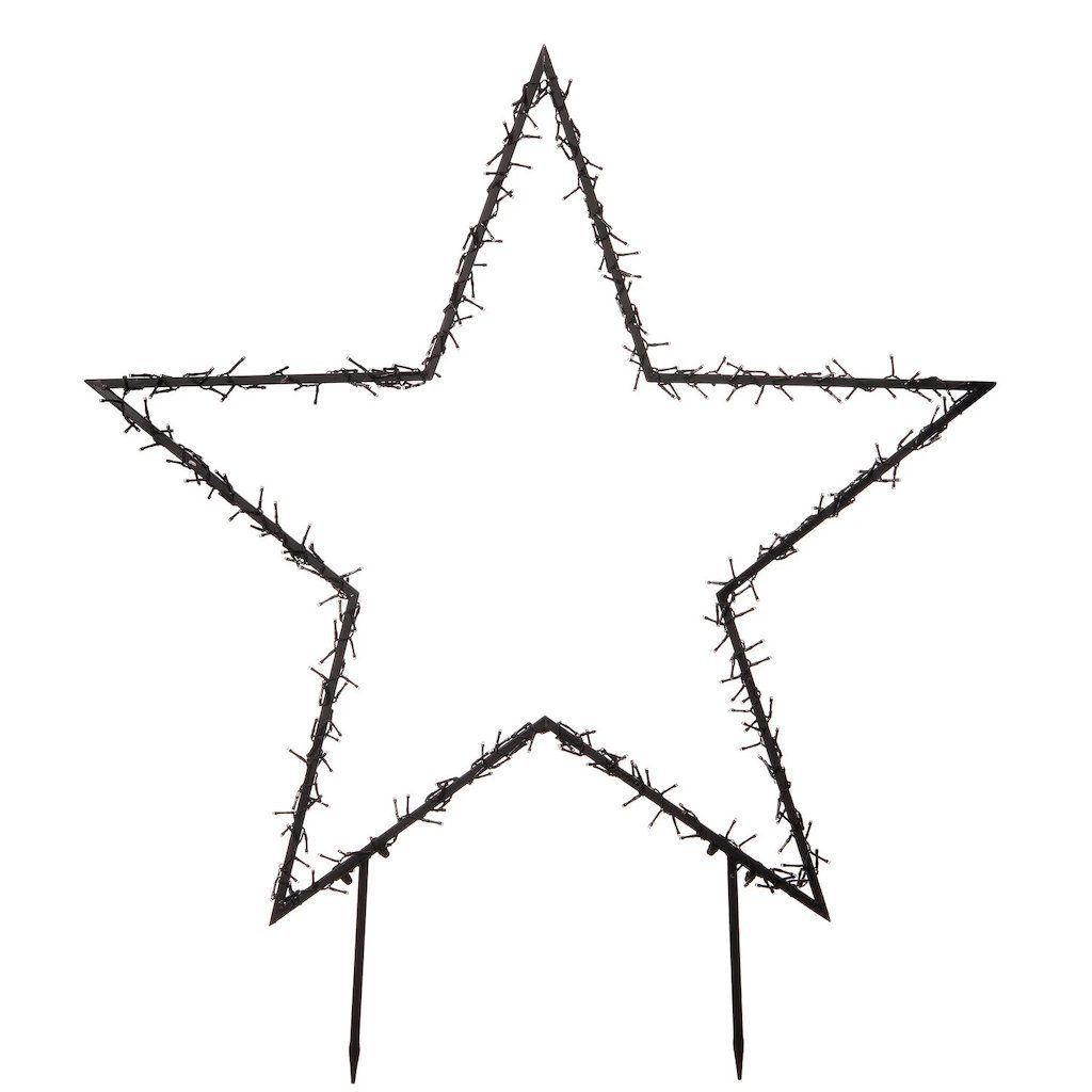 Luca Lighting LED Stern LED Gartenstecker Leuchtstern Metall schwarz, LED f günstig online kaufen