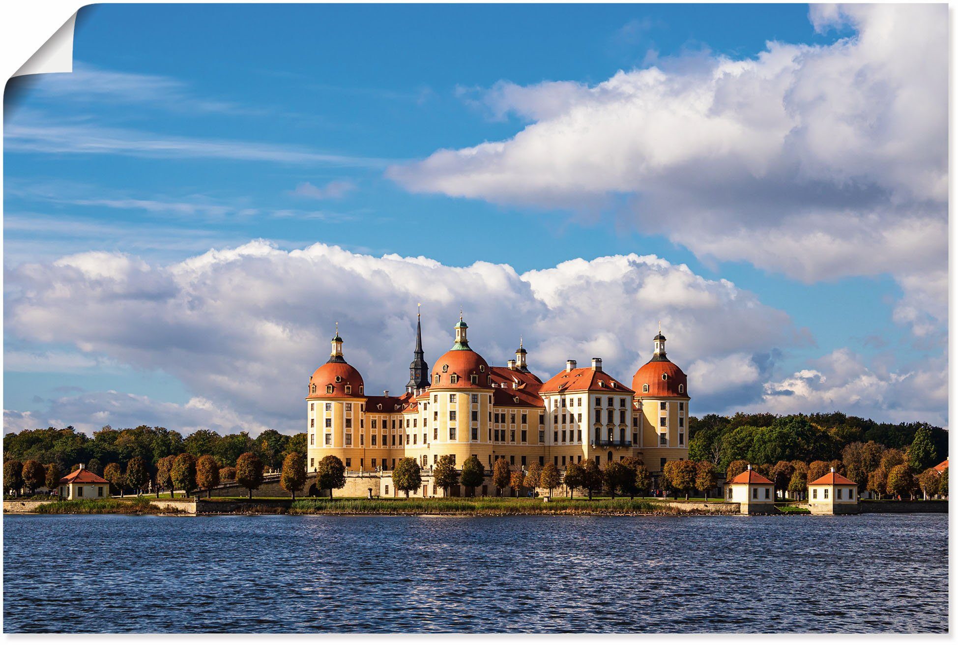 Artland Poster Blick auf Schloss Moritzburg in Sachsen, Gebäude (1 St), ohne Rahmen