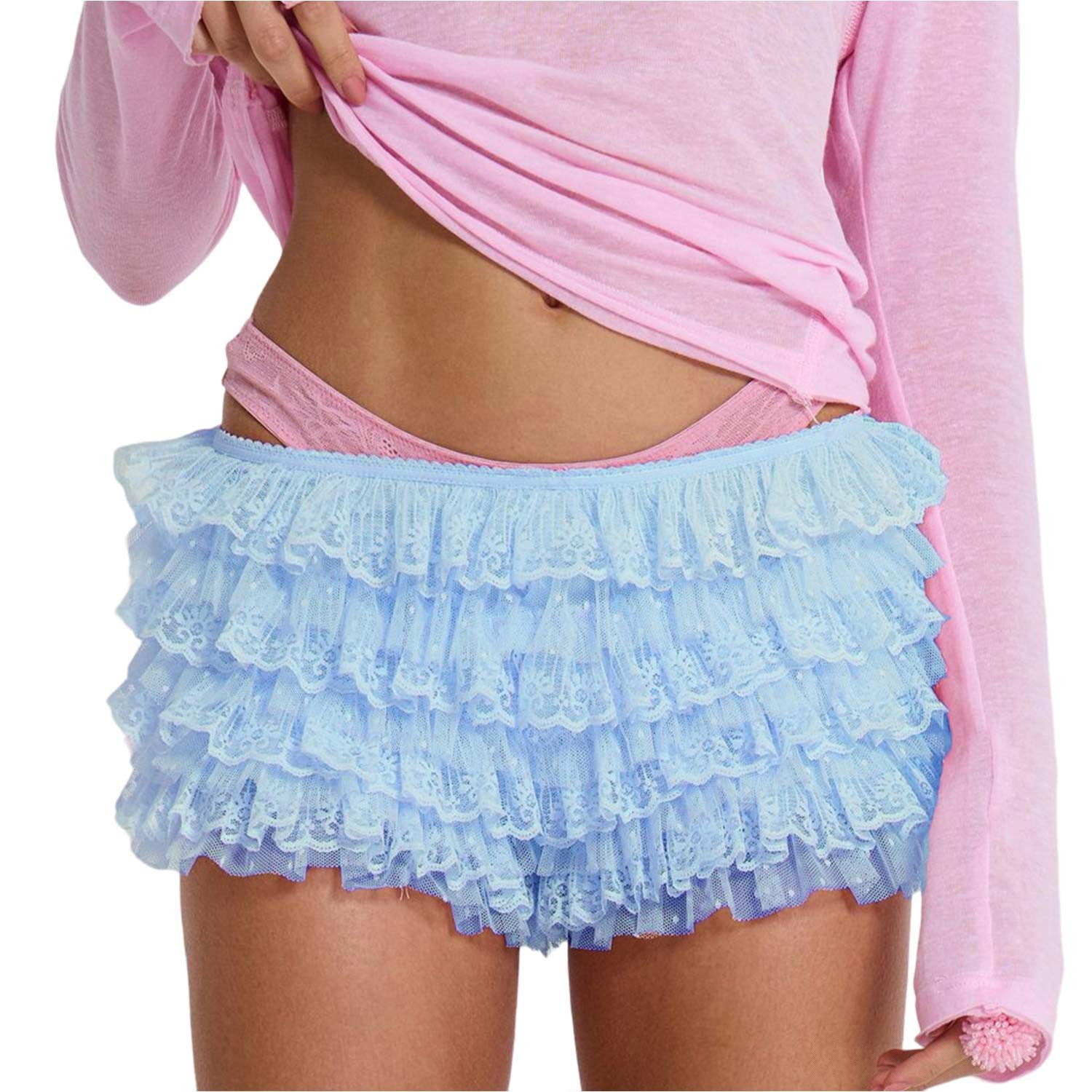 Refttenw Shorts Sexy Shorts mit Rüschenspitze günstig online kaufen