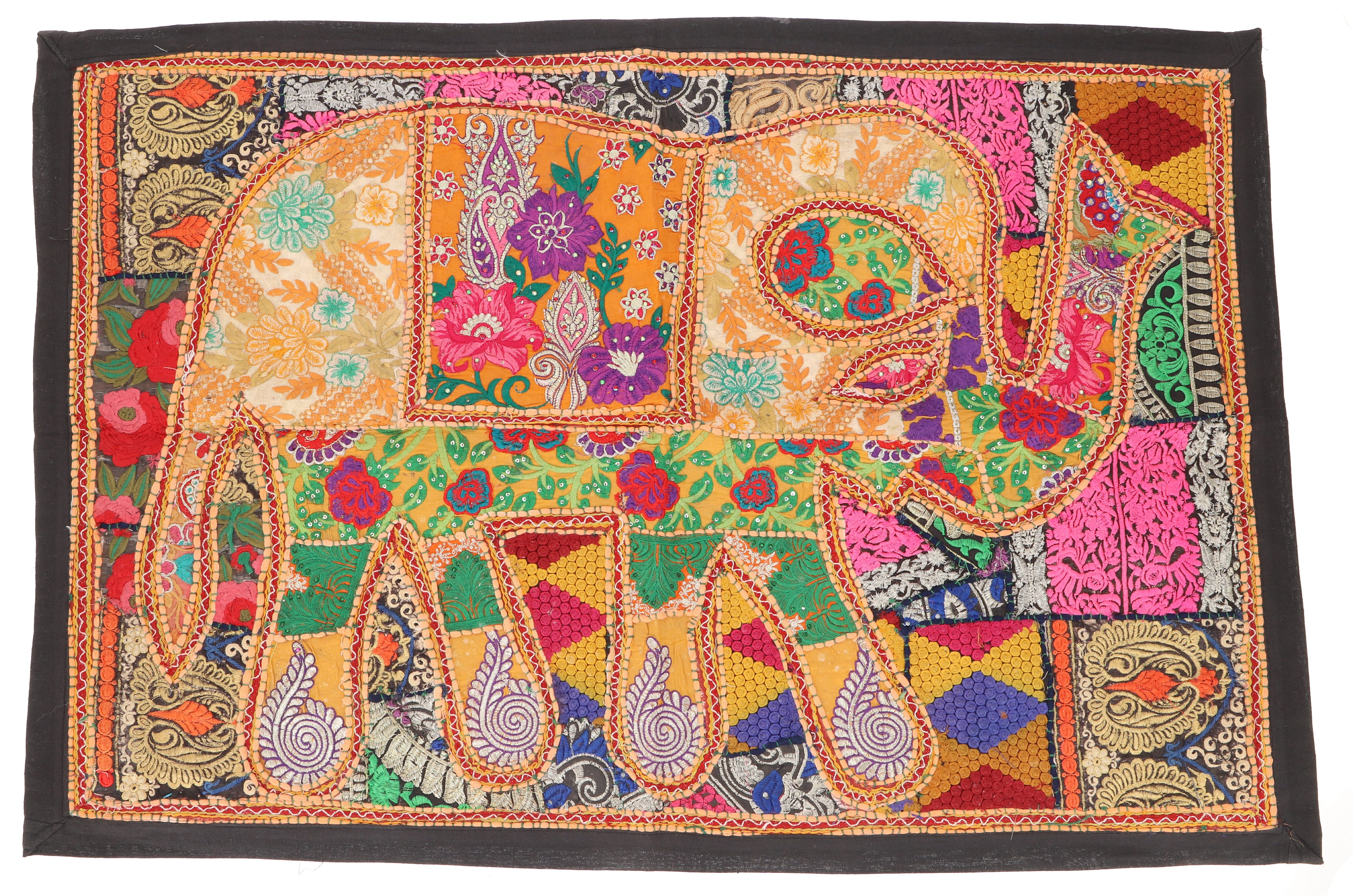 Guru-Shop Wandteppich Indischer Wandteppich Patchwork.., Höhe: 65 mm