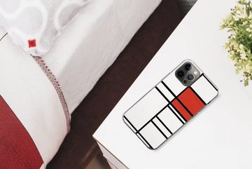 MuchoWow Handyhülle Komposition mit Rot und Weiß - Piet Mondrian, Handyhülle Apple iPhone 12 Pro Max, Smartphone-Bumper, Print, Handy