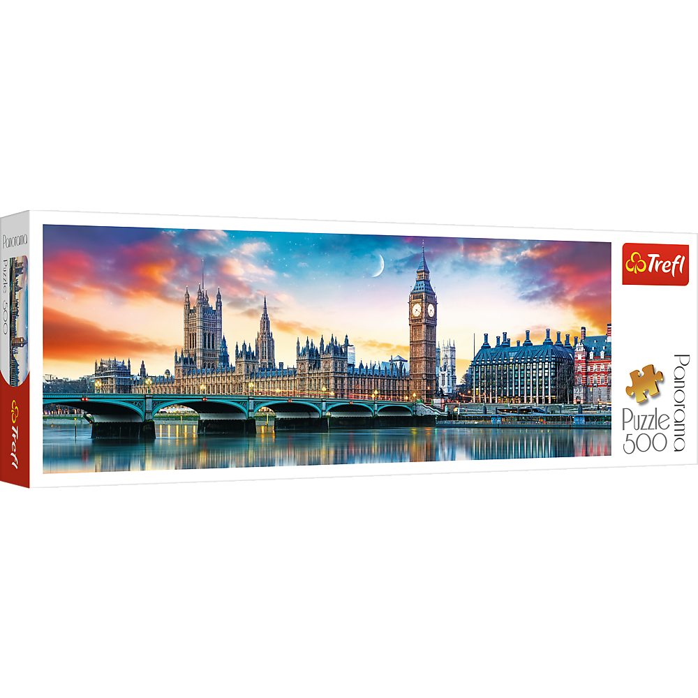 Trefl Puzzle Big Ben und Palace of Westminster, London Panorama, 500 Puzzleteile, Made in Europe