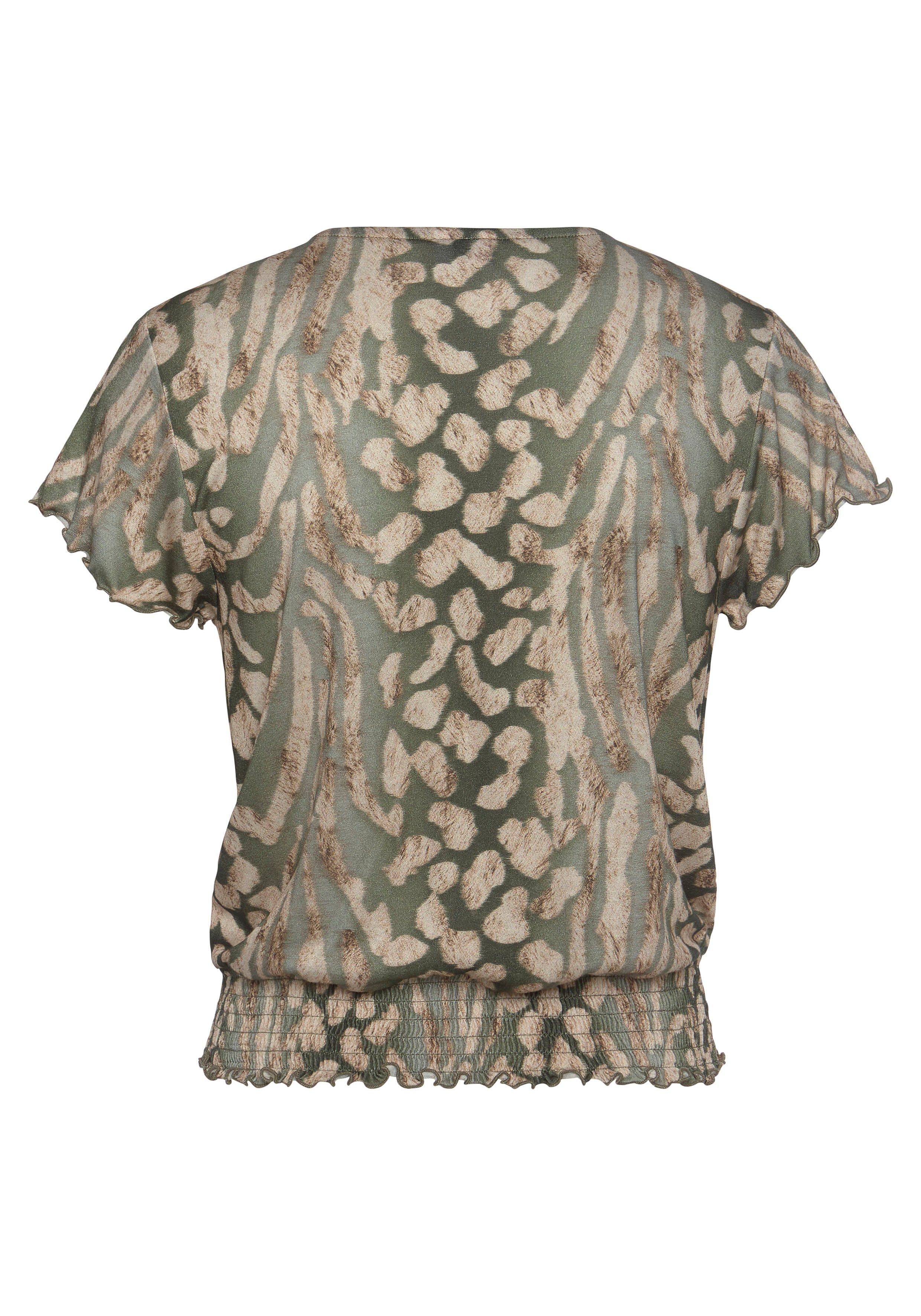 Animalprint LASCANA Kurzarmshirt mit