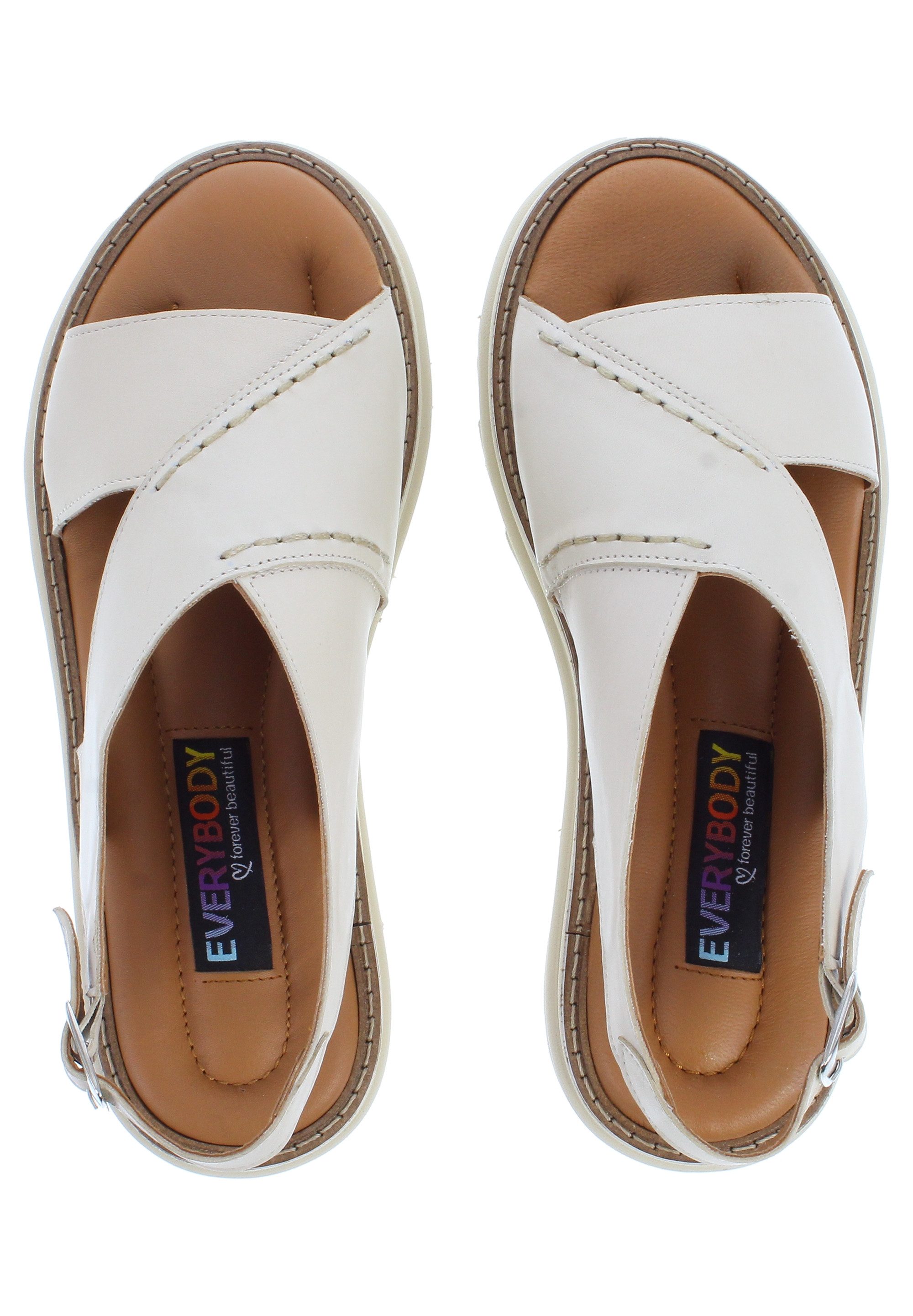 Everybody CAROTA - Plateausandalette mit breiten Lederriemen Pantolette