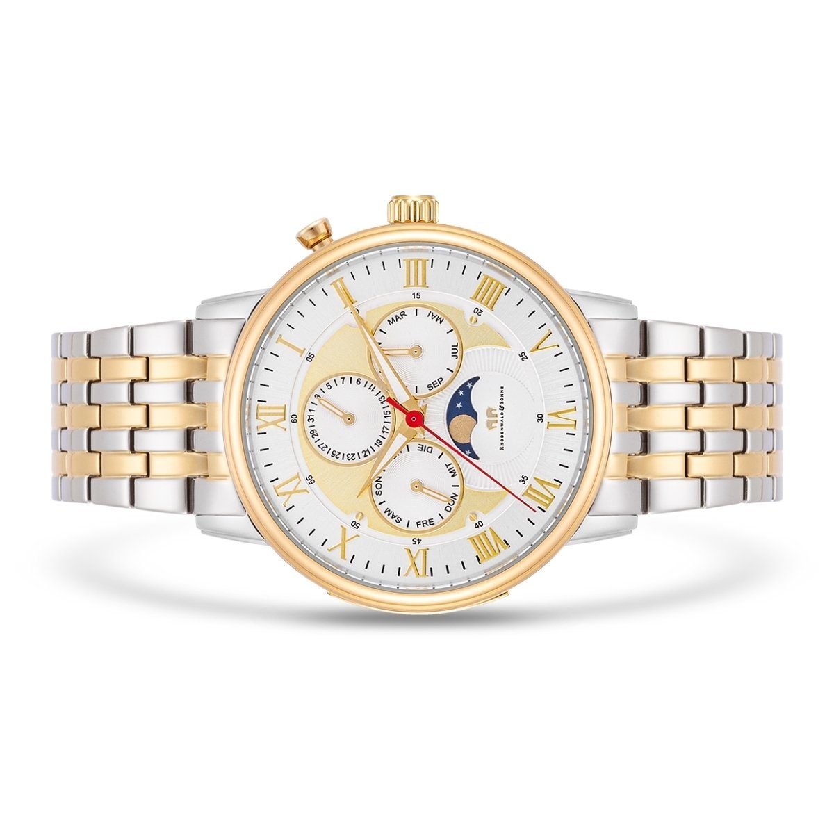 Rhodenwald & Söhne Multifunktionsuhr Moontime II gelbgold, mit Quarzwerk günstig online kaufen