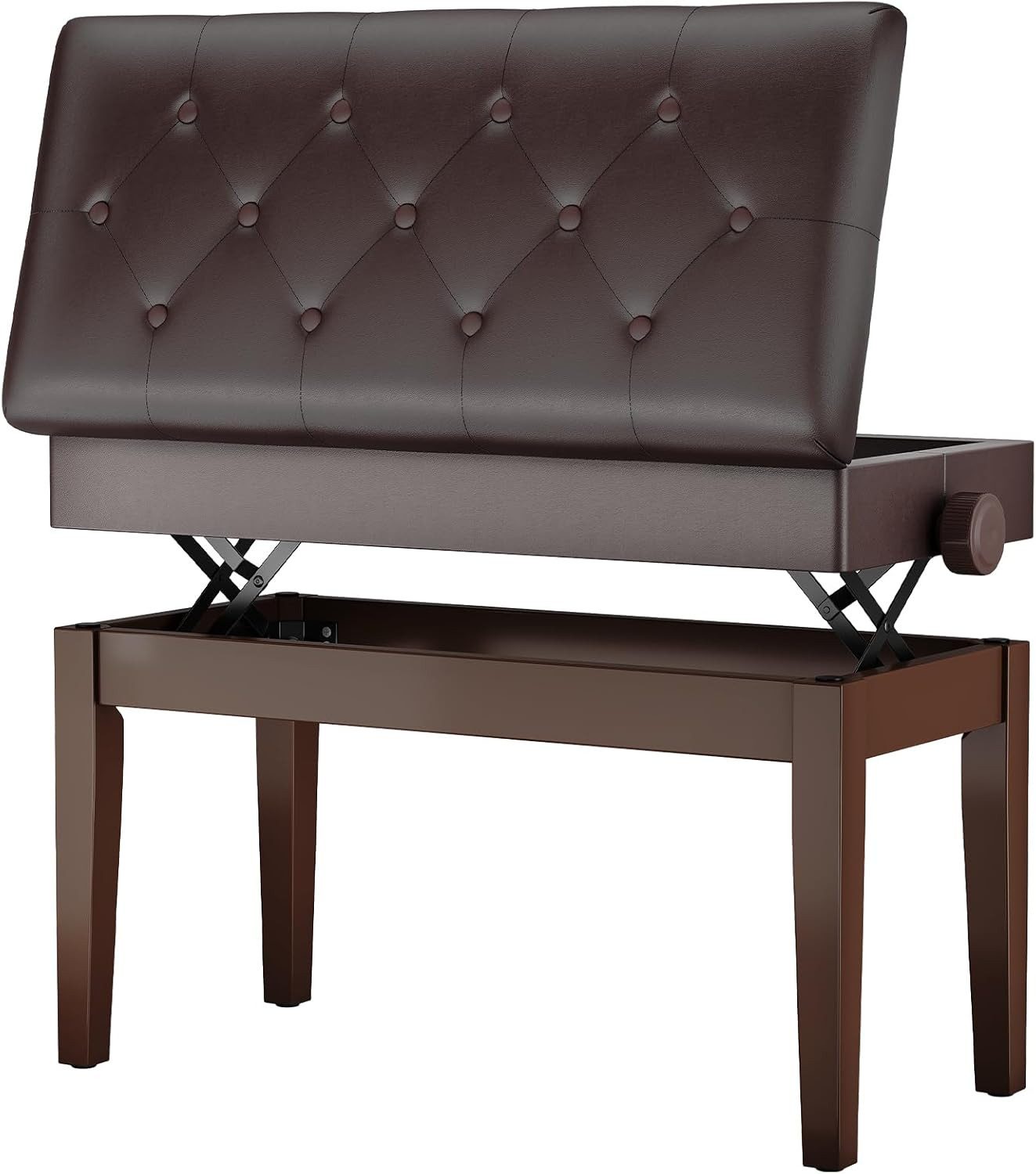 TLGREEN Klavierbank,Klavierhocker Höhenverstellbar 48-58CM (Keyboardbank Klavierstuhl, Multifunktional)