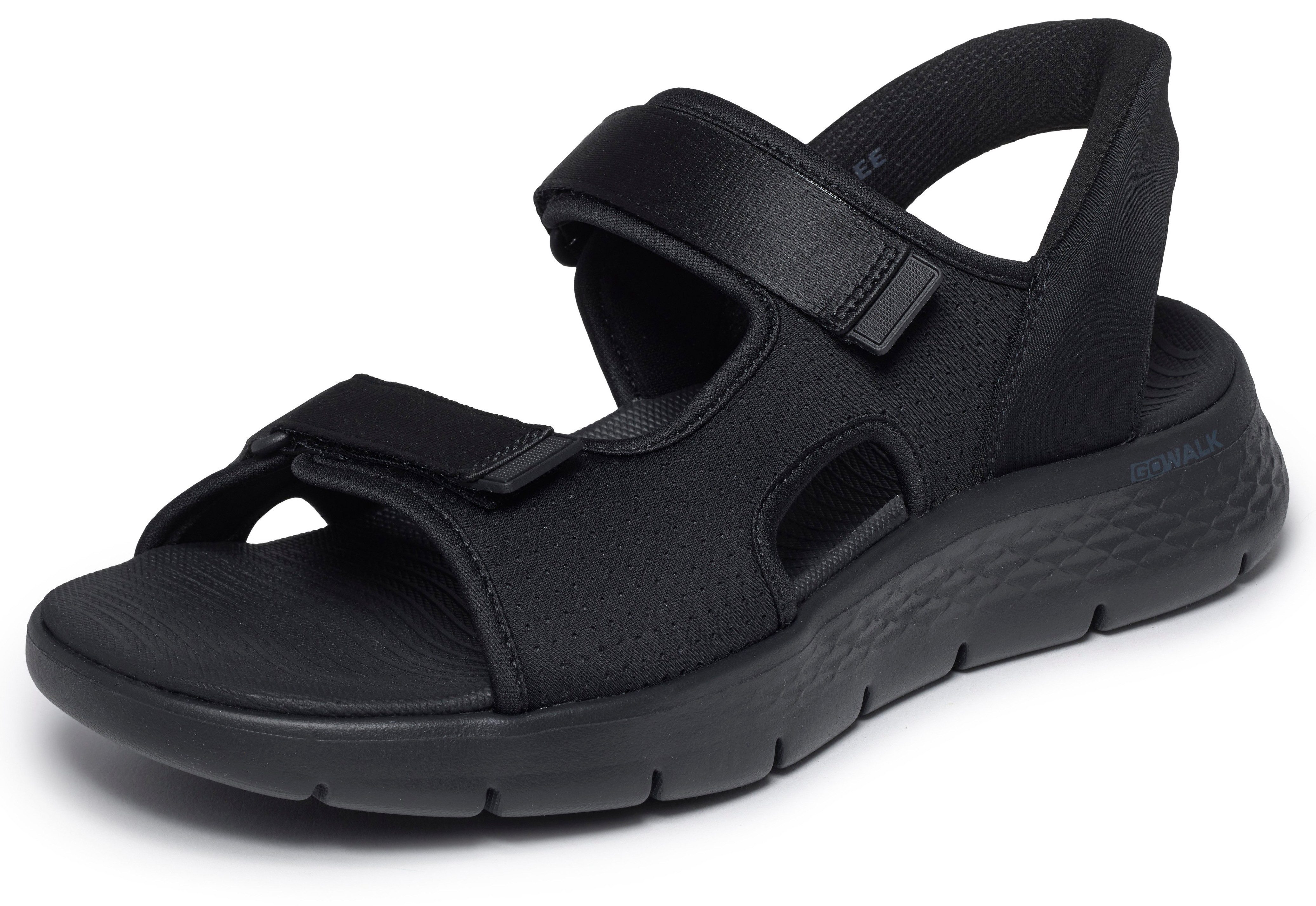 Skechers GO WALK FLEX SANDAL-EASY ENTRY Sandale Sommerschuh, Sandalette, Slip-In mit atmungsaktiver Goga Mat Sohle