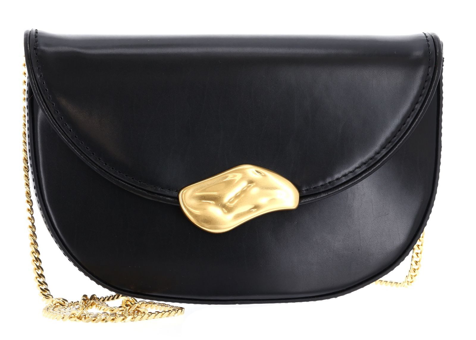 Umhängetasche Leather Statement Hardware Clutch
