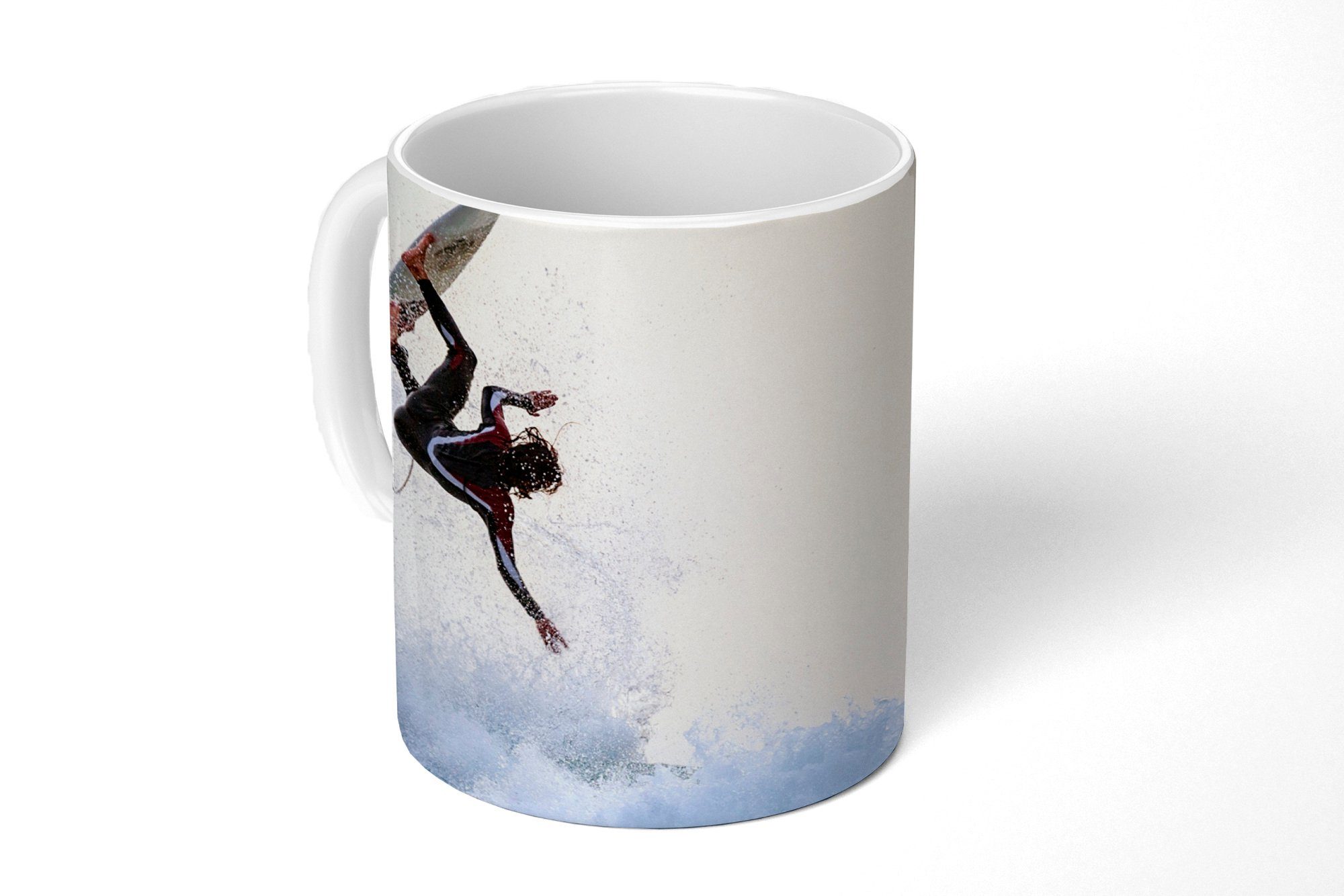 MuchoWow Tasse Surfer macht einen Trick, Keramik, Kaffeetassen, Teetasse, Becher, Teetasse, Geschenk