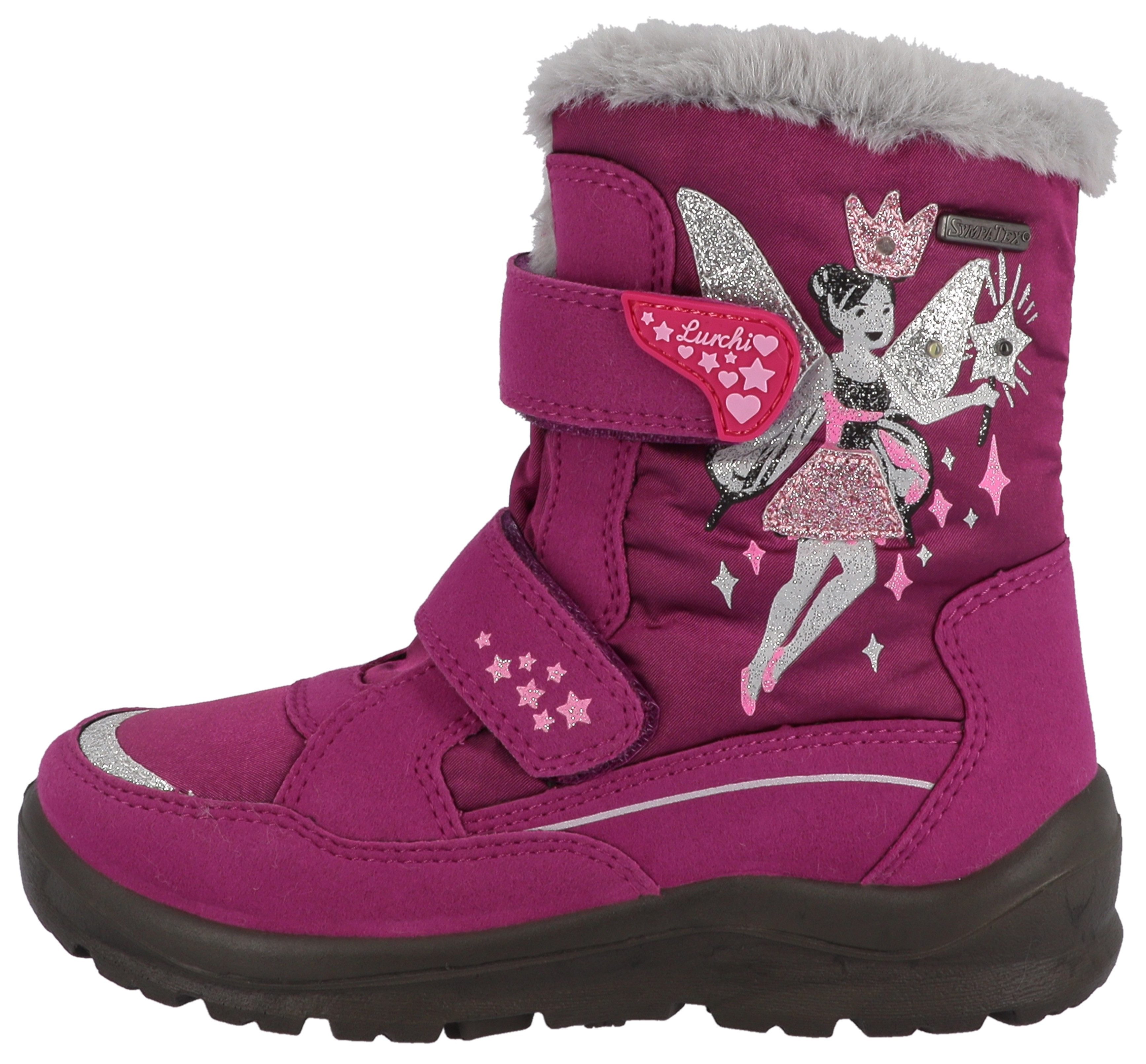 Lurchi Katty-SYMPATEX, Blinkschuh Winterstiefel Klettboots mit Blinkfunktion, Größenschablone zum Download