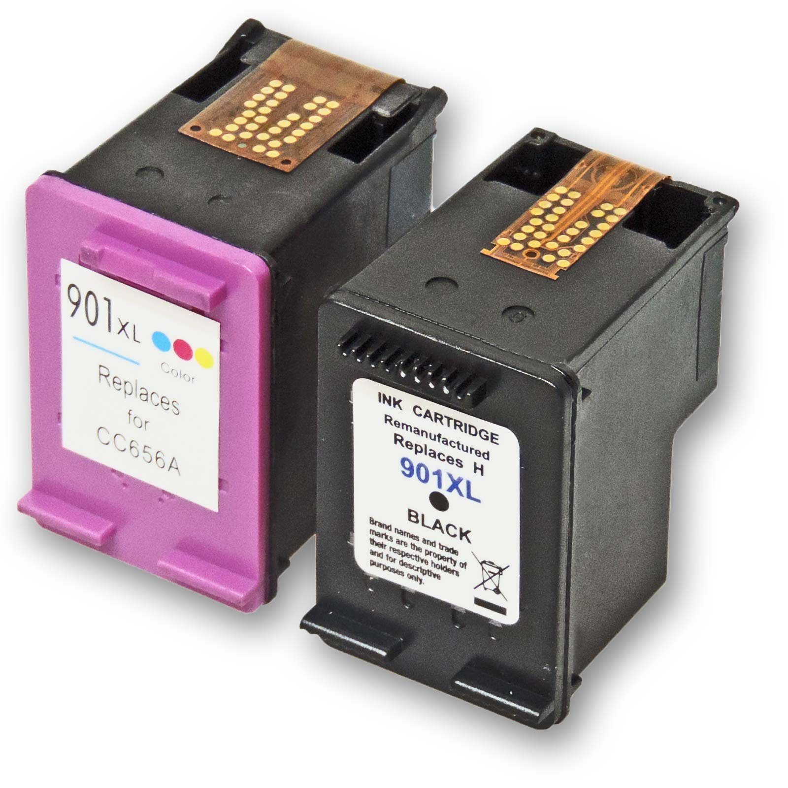 Tonerkartusche Kompatibel HP 901XL Multipack 4-Farben (Schwarz, Color (Cyan, Magenta, (Set), C