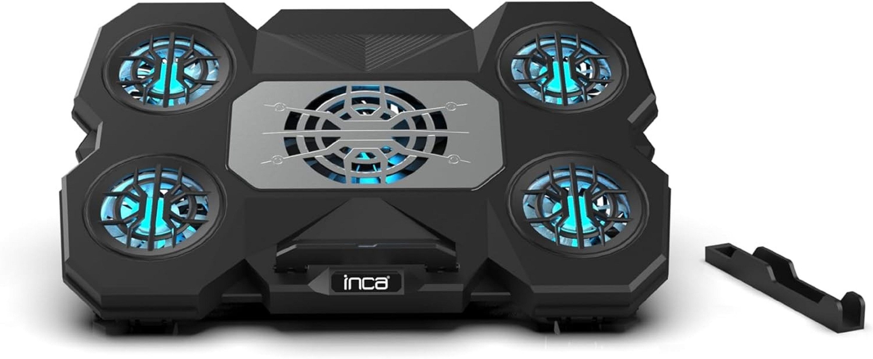 INCA Notebook-Kühler EMPOUSA Gaming Laptop-Kühler Notebook-Kühlunterlage mit Handyhalter