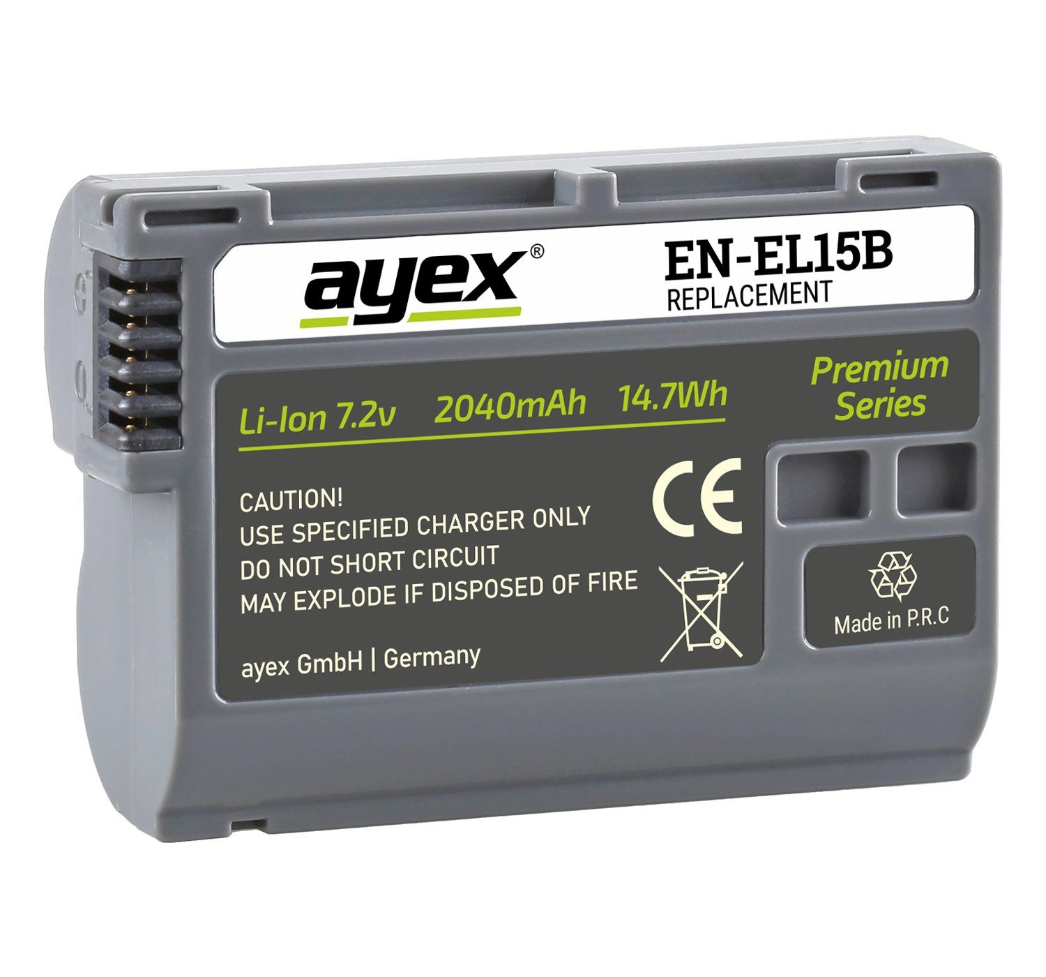 ayex EN-EL15B zB Nikon Z6 Z7 D7000 D600 D750 Z7 V1 D800E Qualitativer Kamera-Akku