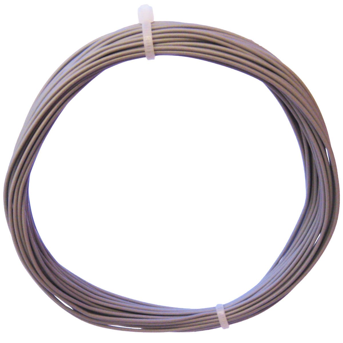 world-trading-net 10m Litze flexibel grau 0,25mm² - Ø1,3mm Elektro-Kabel