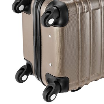 *KOFFER-BARON* Handgepäck-Trolley Hartschalenkoffer Premium Kabinnenkoffer Handgepäck ABS, Olivegrün