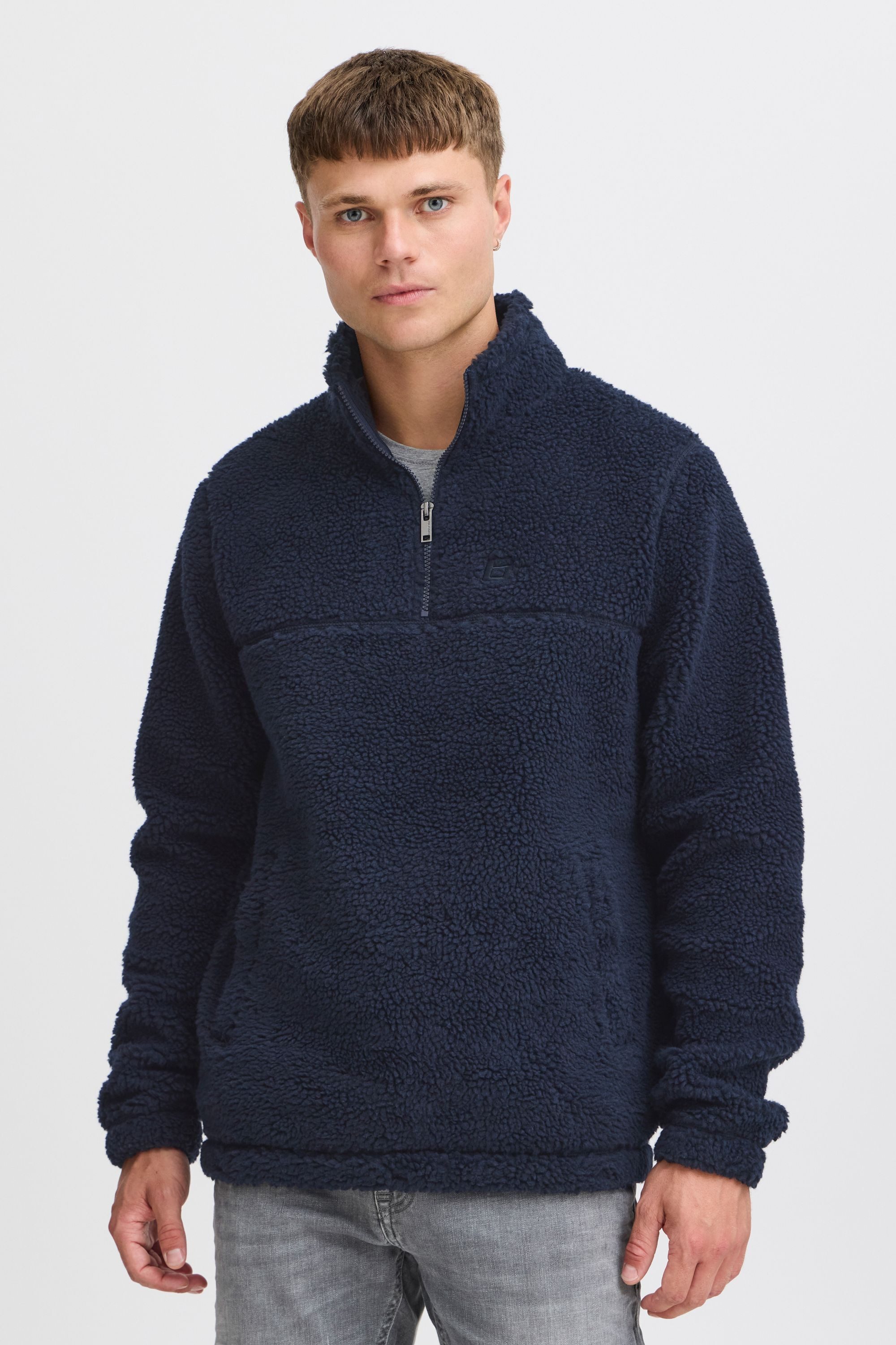 Blend Fleecepullover BHMTOTTEN Lässiger Troyer in Teddy-Optik günstig online kaufen