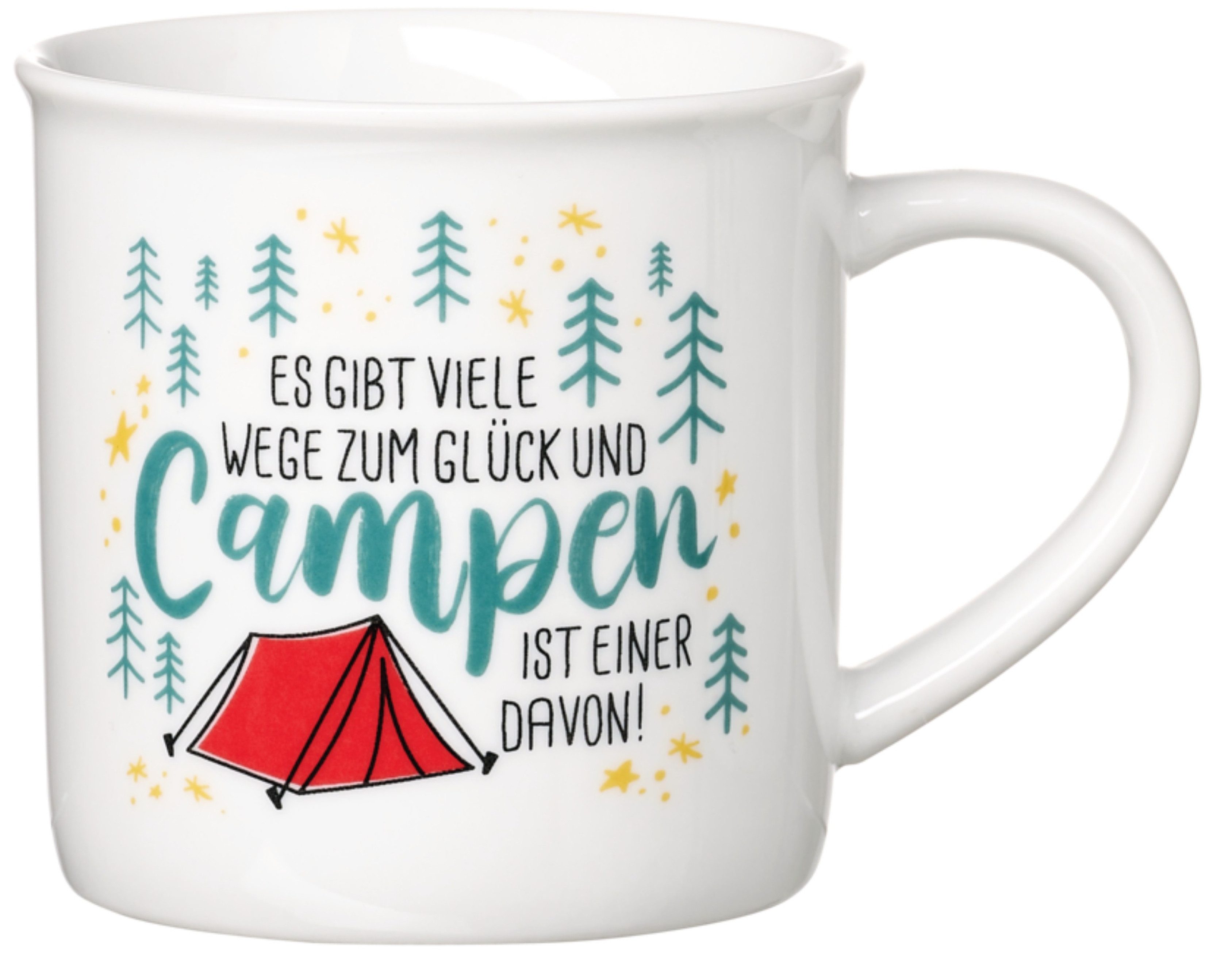 Ritzenhoff & Breker Кружки Camping, Porzellan, "Es gibt viele Wege zum Glück..." - in Geschenkbanderole