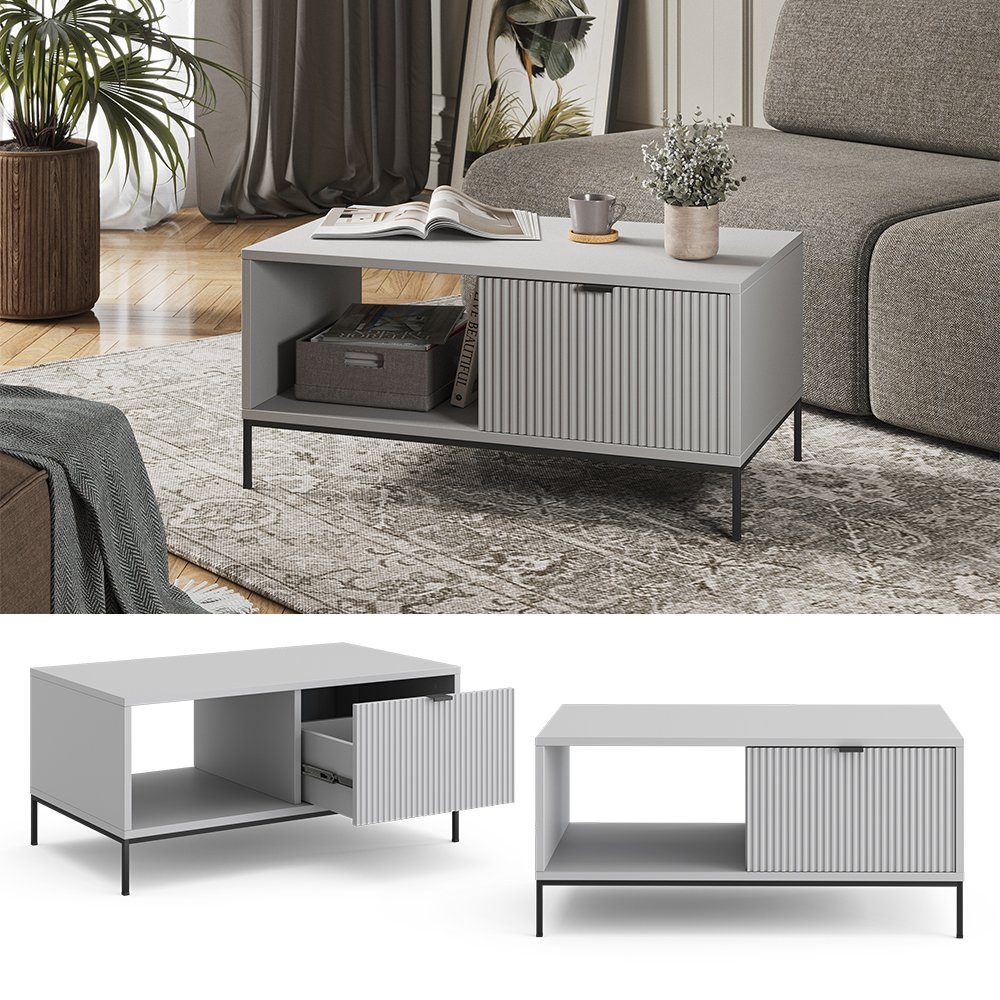 Vicco Couchtisch Eliza, Grau, 90 x günstig online kaufen