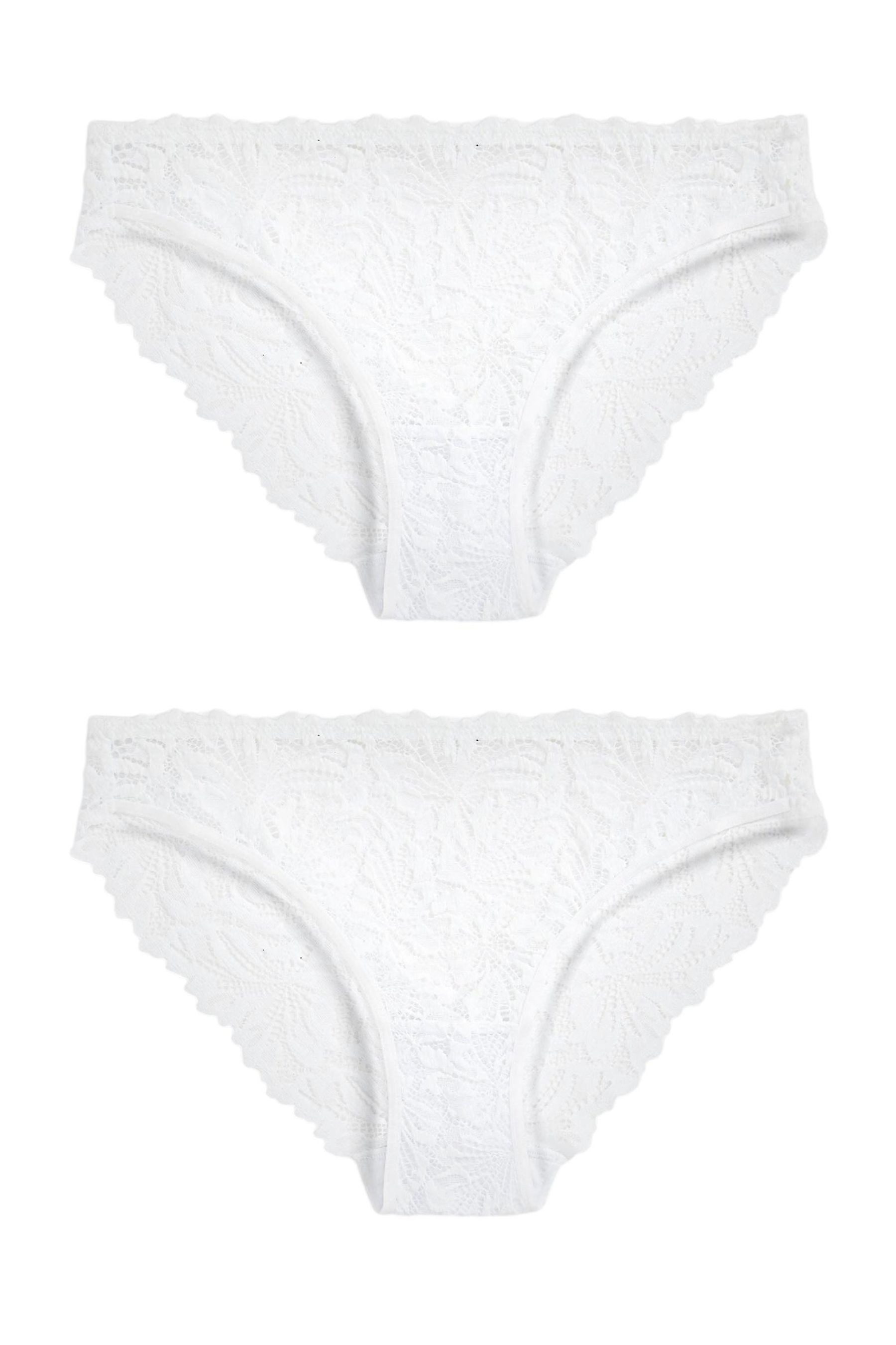 Next Slip 2er-Pack Komfort Spitzenslips, hohes Bein (2-St)