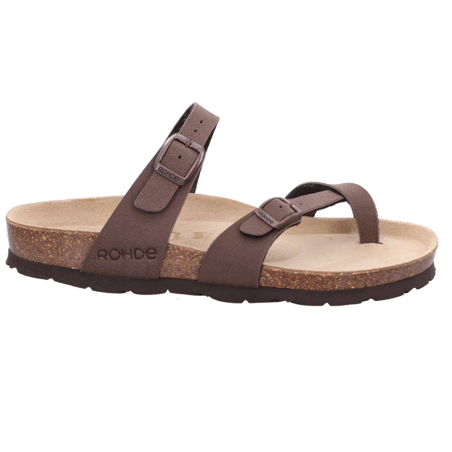 Rohde ALBA Zehentrenner Pantolette, Sommerschuh, Urlaubsschuh mit vorgeformten Fußbett
