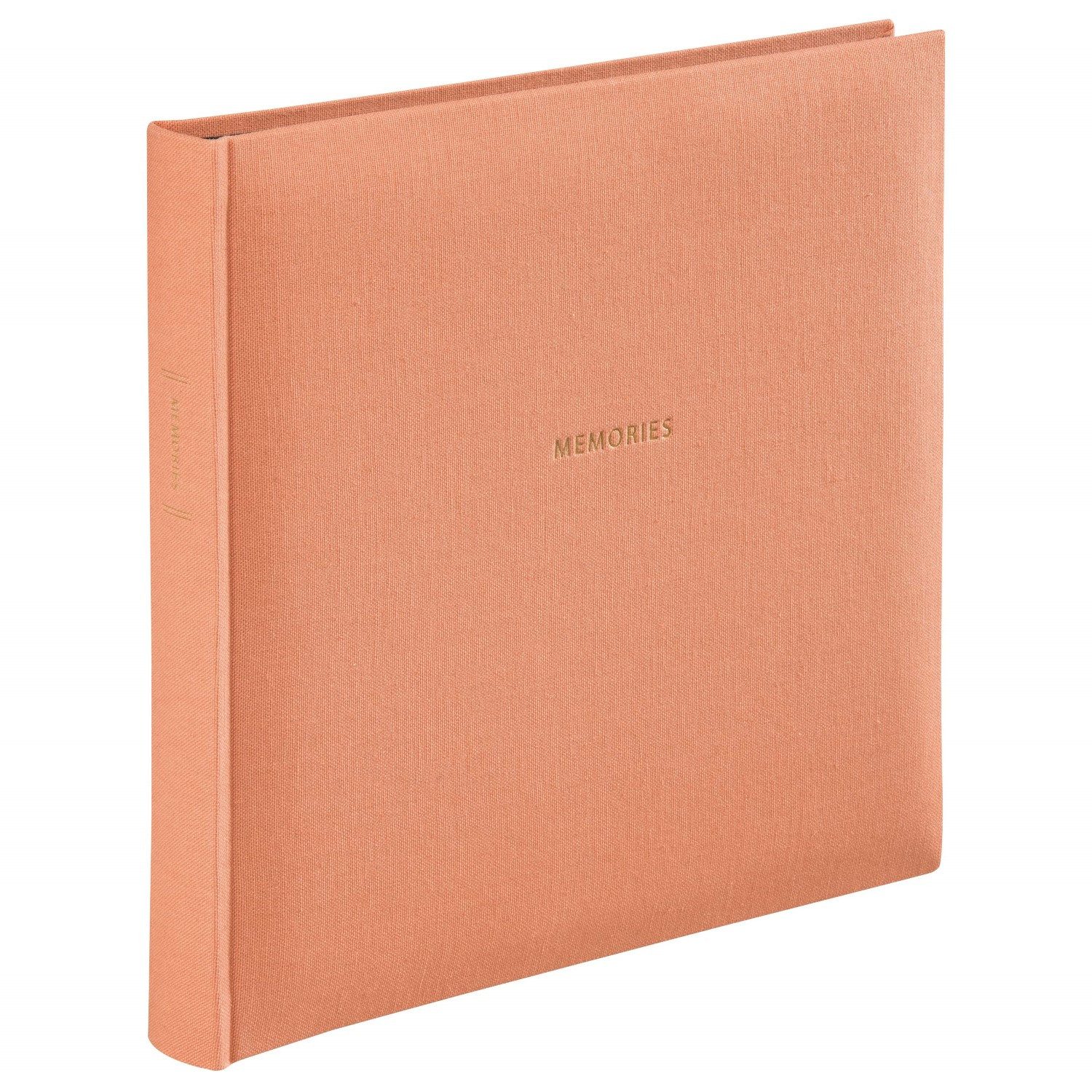 Hama Fotoalbum Jumbo Foto-Album Foto-Buch Memories Lachs, 50 Seiten 200 Bilder 10x15cm Buch-Format Einsteckalbum Fotos Einkleben