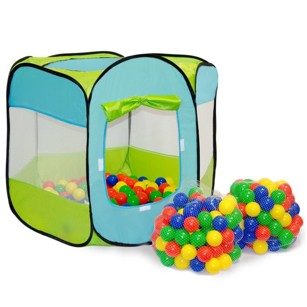 Spielzelt Kinder Spielzelt mit 200 Bällebad Bällen - Kinderzelt Blau