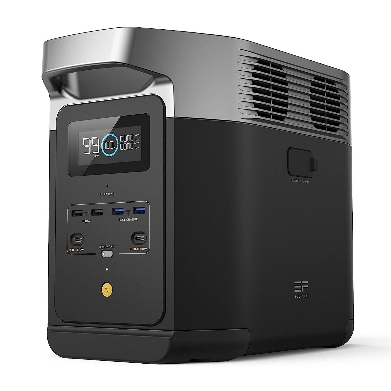 Ecoflow EcoFlow DELTA 2 Tragbare Powerstation 1024Wh, erweiterbar bis 3kWh Powerstation Solar Generator LiFePO4-Batterie DELTA 2 20000 mAh (51,2 V), Schnellladung von 0-80% in 50 Mins, Stromaggregat für Camping/Zuhause