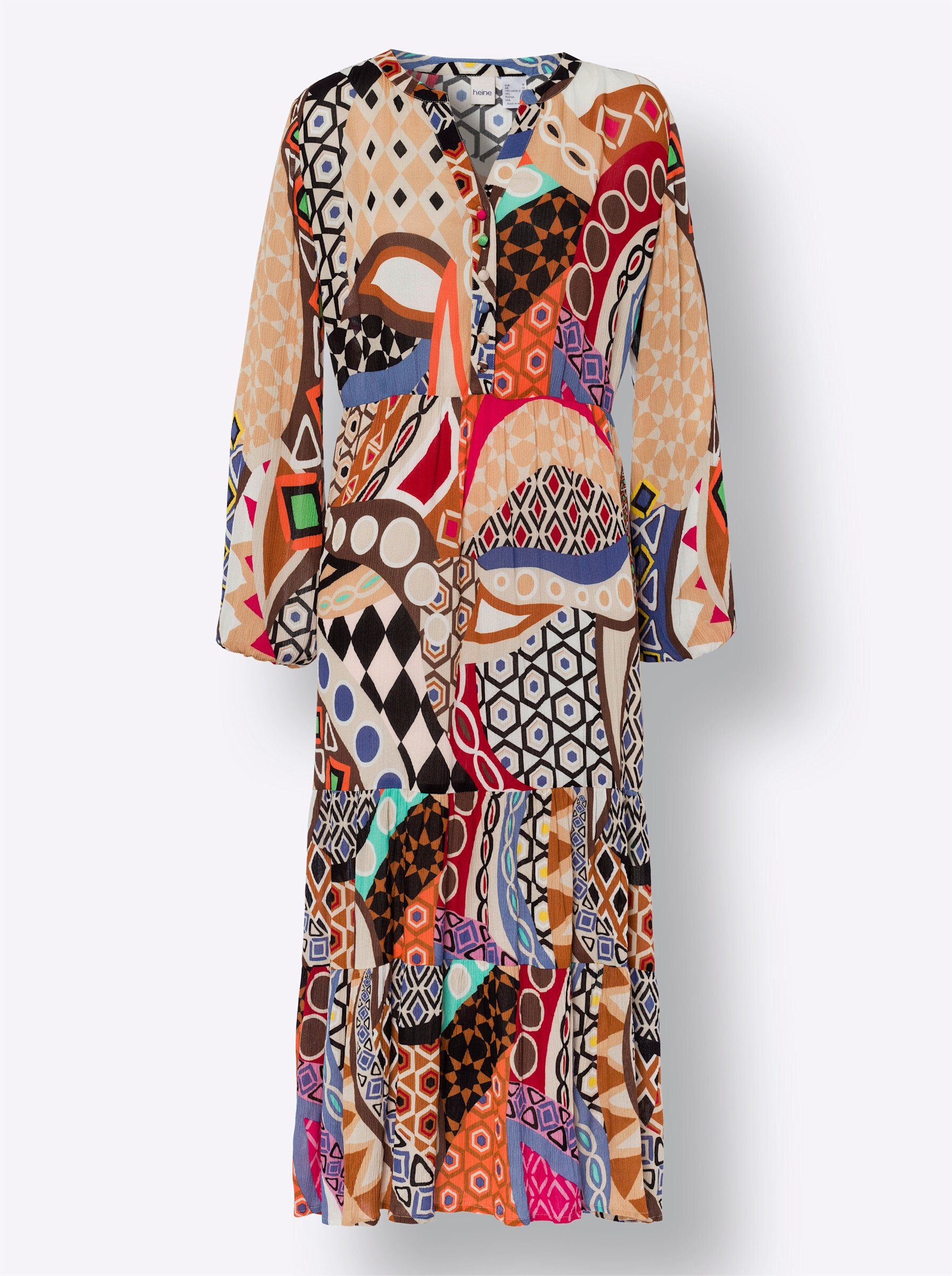 heine Etuikleid Druck-Kleid Langarm
