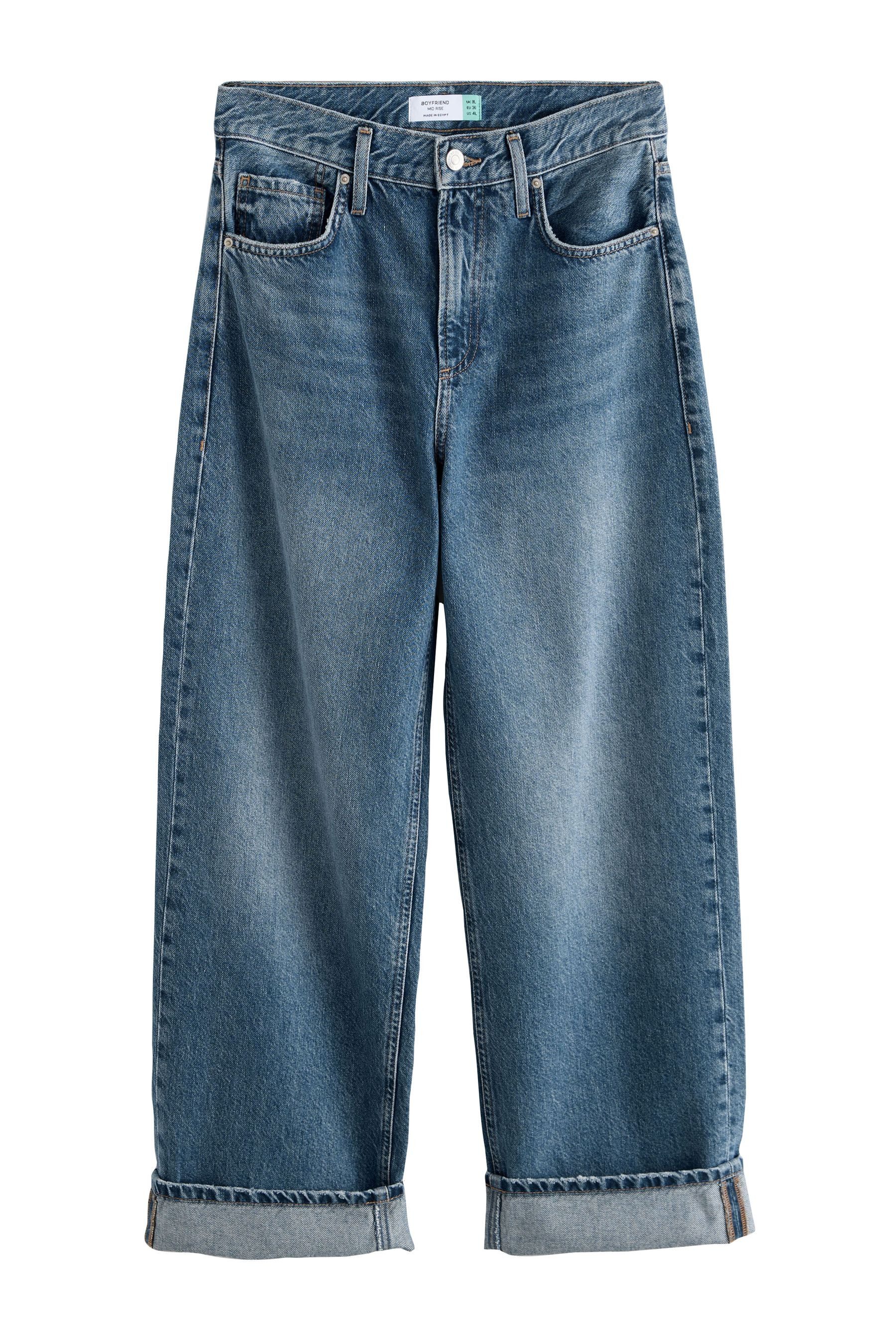 Next Boyfriend-Jeans Boyfriend-Jeans mit Umschlag (1-tlg)