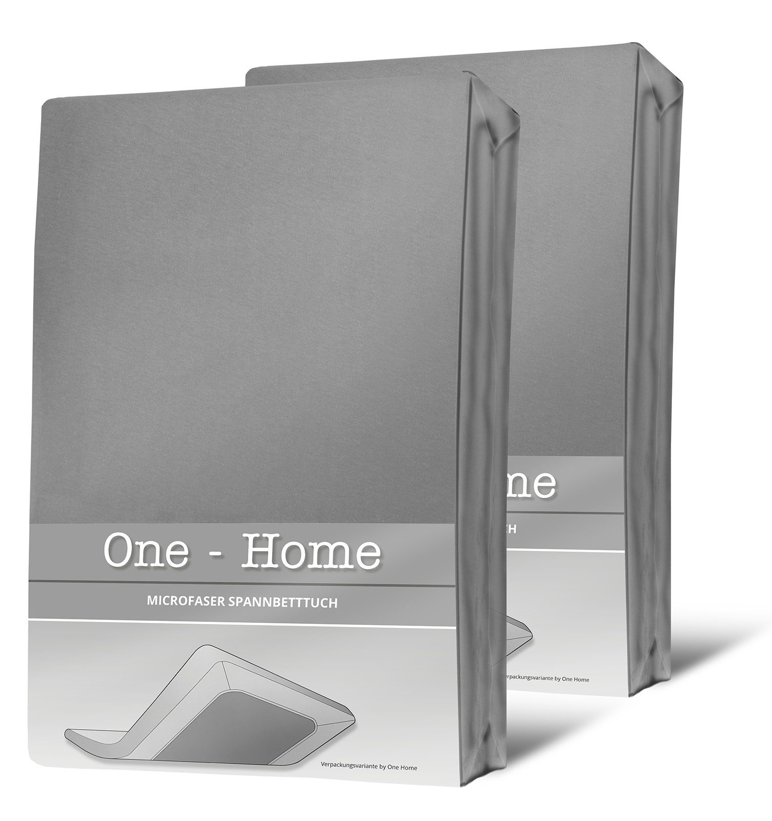 One Home Spannbettlaken, Microfaser, Gummizug: rundum, (2 Stück), Double Pa günstig online kaufen